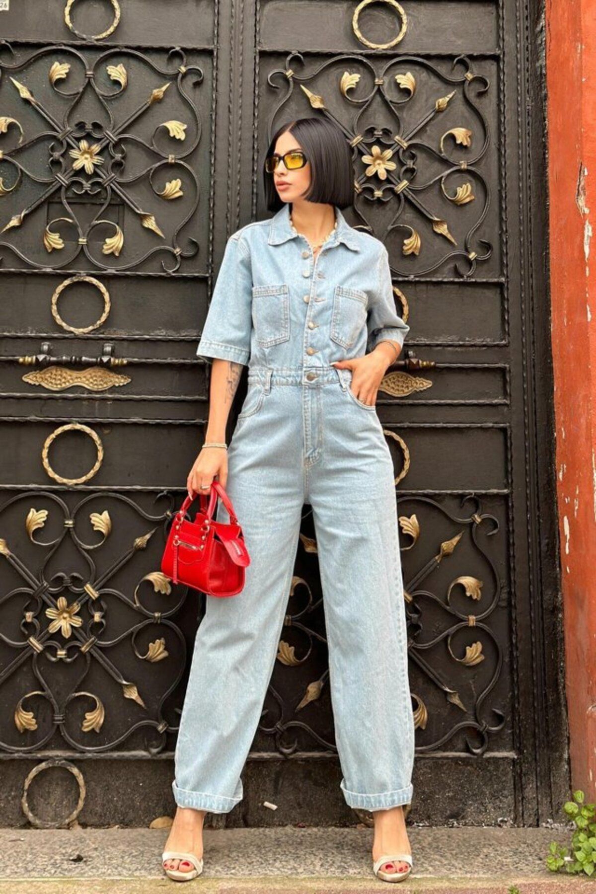 ARUZ MODA Mavi Kot Tulum