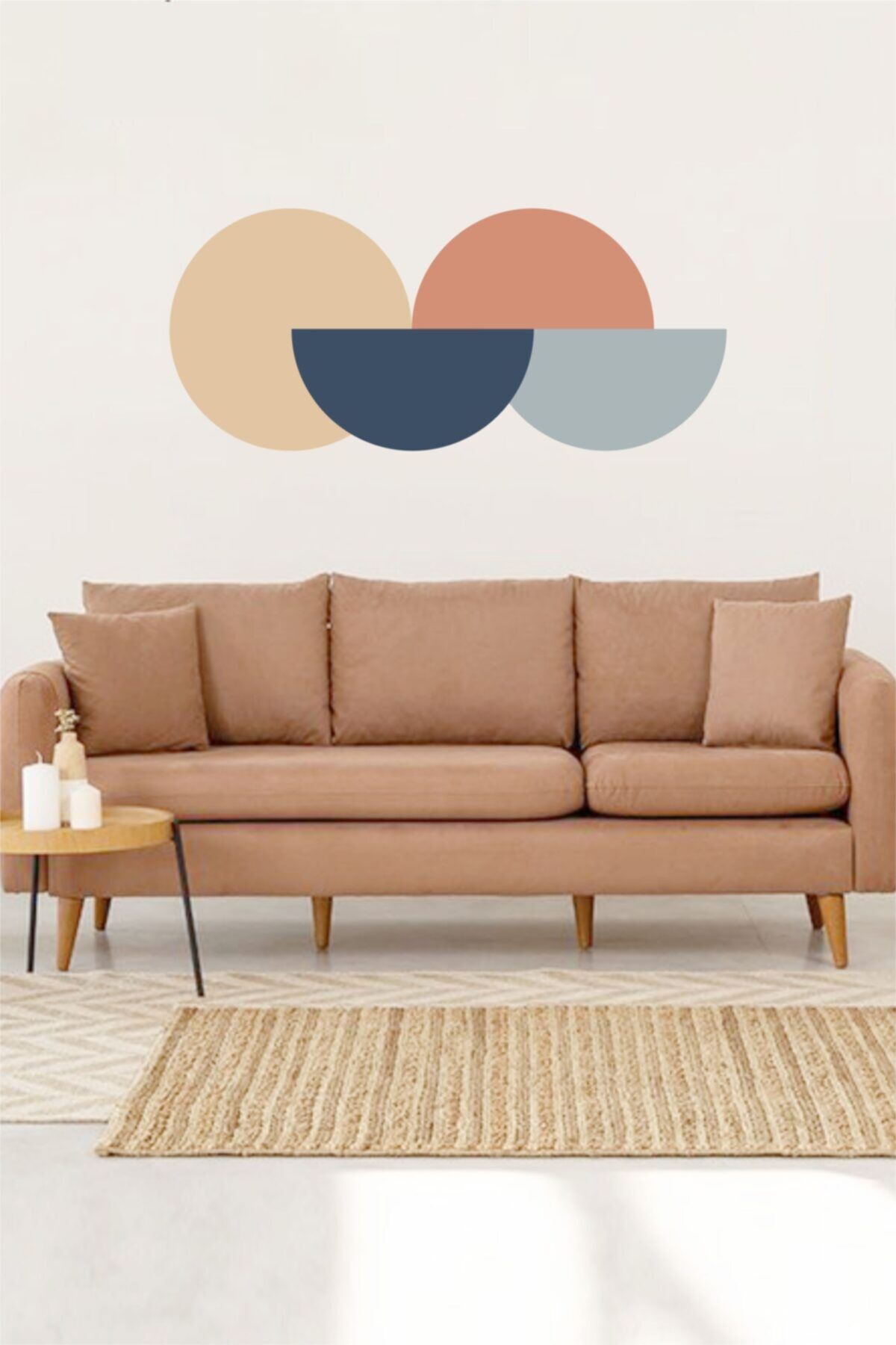 hediyenebak Daire Desenler Duvar Sticker 80x35 cm