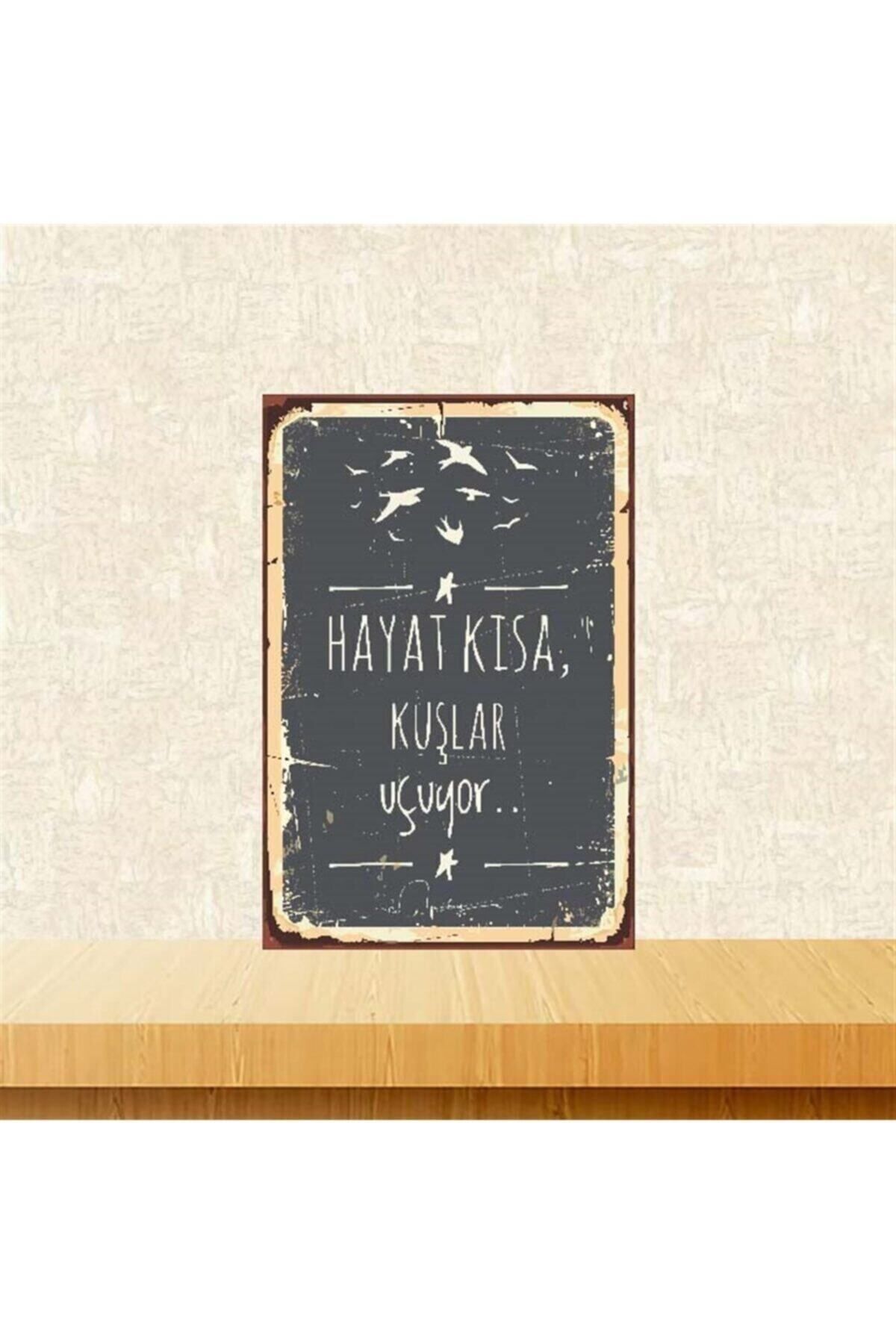 TAKIFİX Kuşlar Uçuyor 20-30 Cm Retro Ahşap Poster