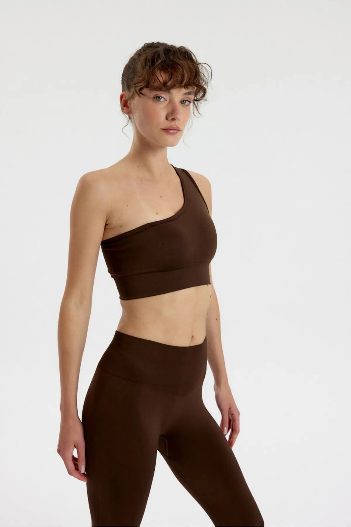 OWWO Kadın Kahverengi Namaste Seamless Dikişsiz Spor Sütyeni Yoga Büstiyeri
