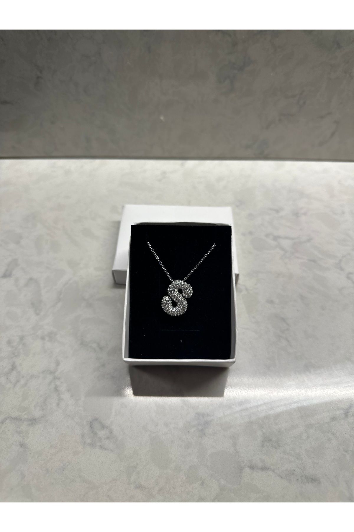 Shop west Harfli Gümüş Kolye