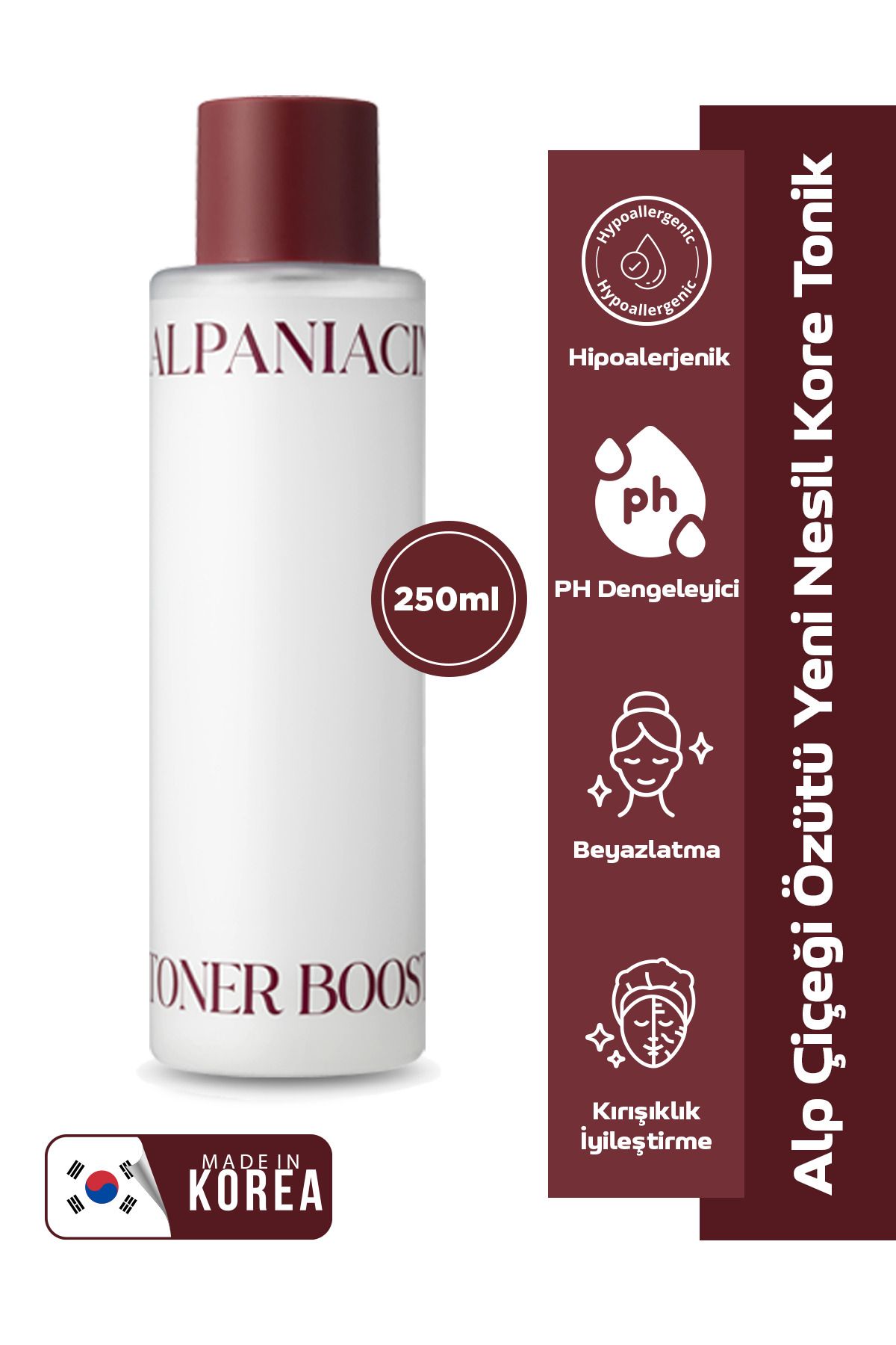 Shionle Beyazlatıcı, Nemlendirici ve Canlandırıcı Alp Çiçeği Özütü Yeni Nesil Kore Tonik 250ml