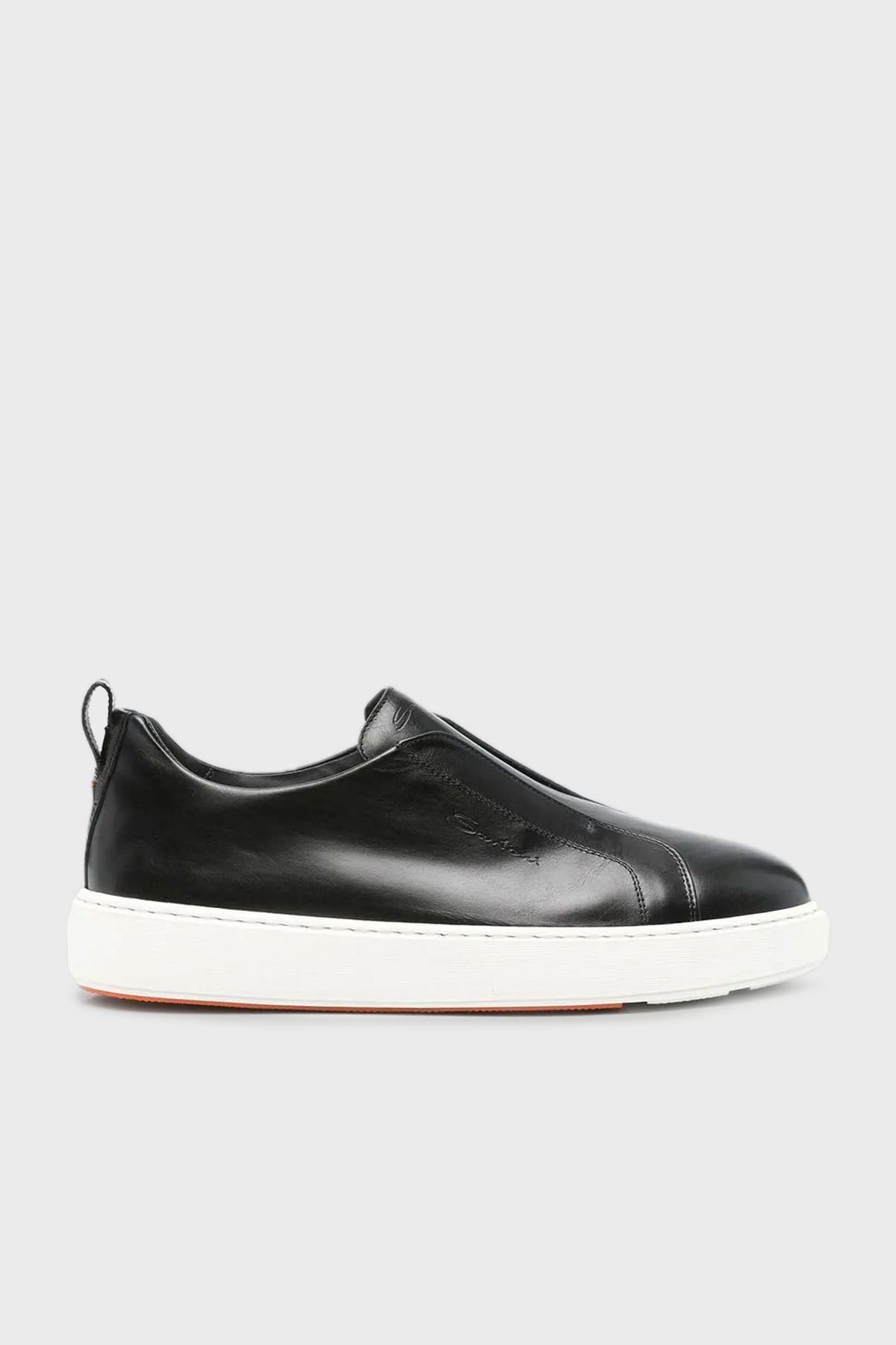 Santoni Logolu Hakiki Deri Kalın Tabanlı Slip-On Sneaker Ayakkabı Erkek AYAKKABI MBCD21995BARTMVIN01