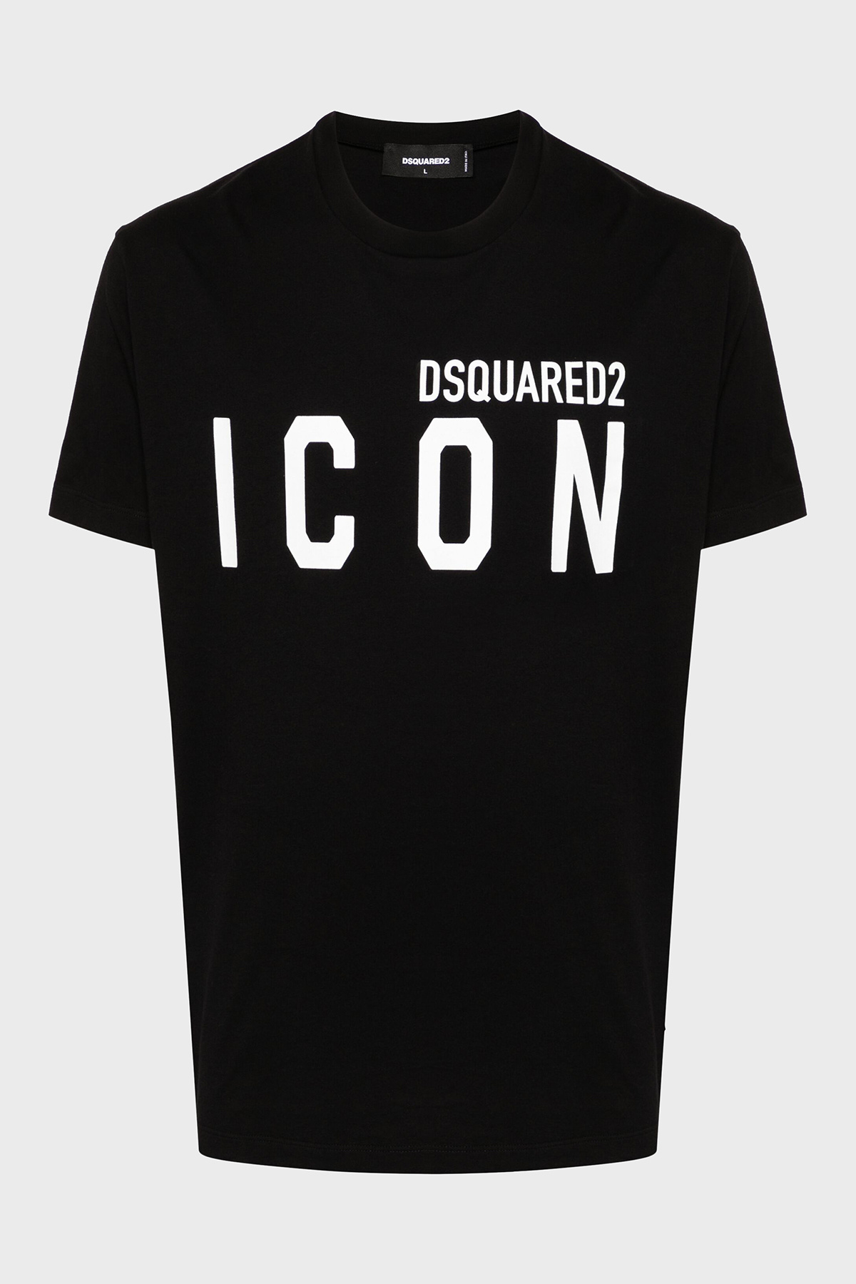 DSquared2-Printed 100% Cotton Regular Fit Crew Neck t Shirt Men t Shirt S79Gc0080 S23009 980 5