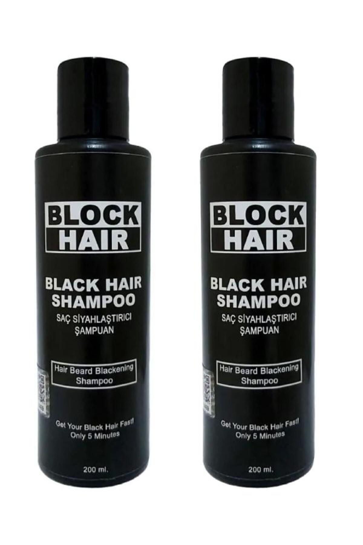 Caraboa Block Hair Saç Koyulaştırıcı Siyahlaştırıcı Bakım Şampuanı 200ml 2 Adet