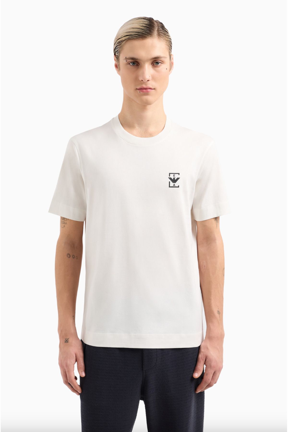 Emporio Armani ASV Jersey T-shirt with Rubberised Logo Print