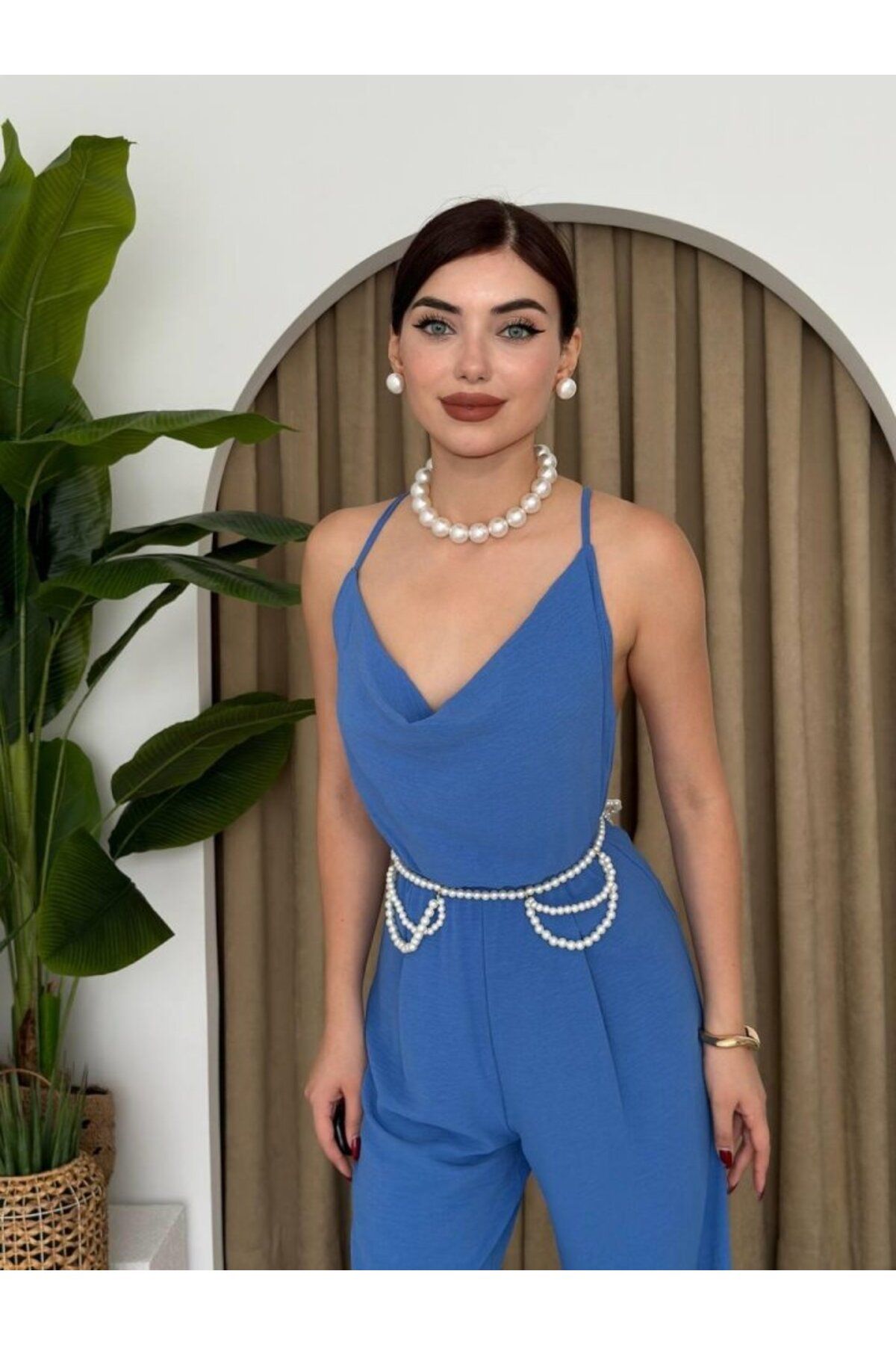 ARUZ MODA Darcy Sırt Dekolteli Tulum
