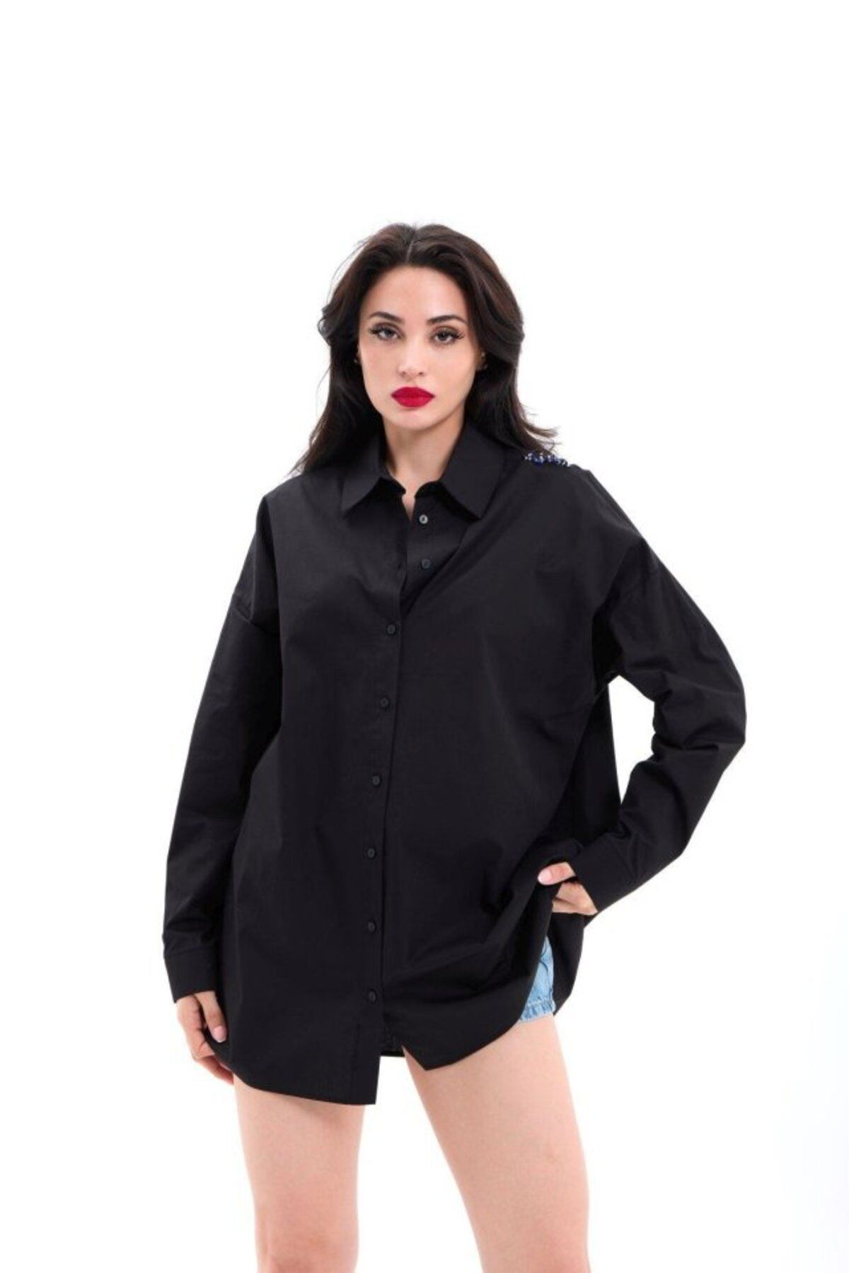 ARUZ MODA 7434 GÖMLEK-SİYAH