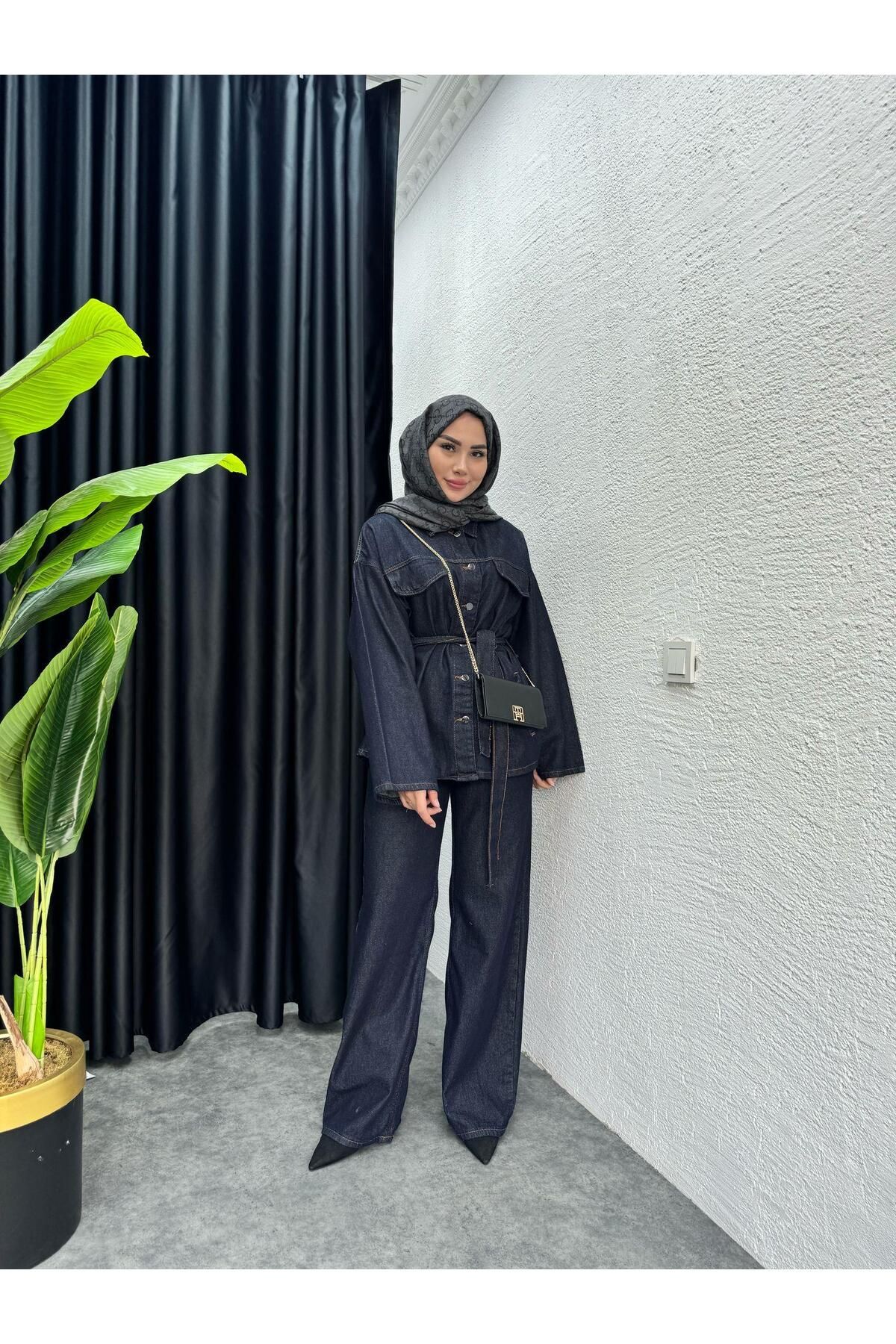 MEYSADESİGN Denim Pantolonlu Takım