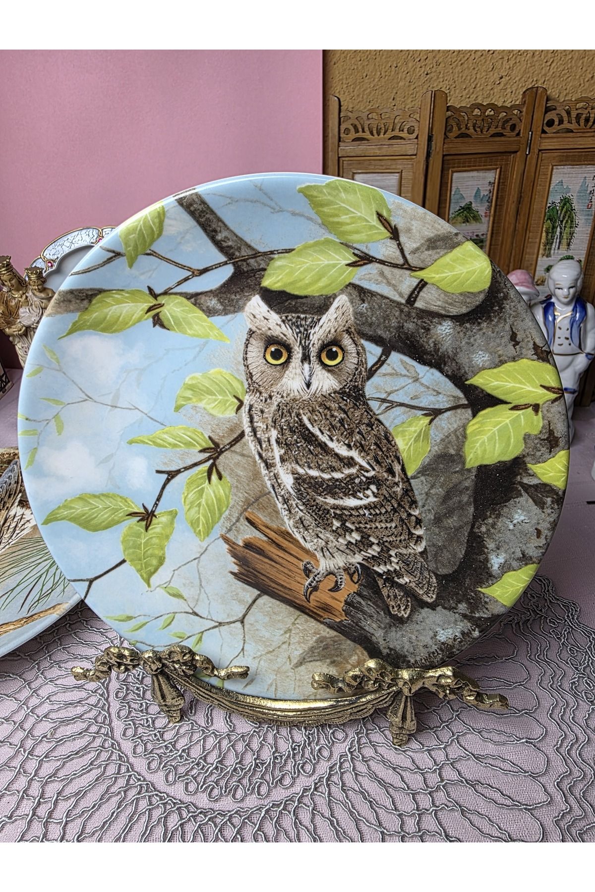 Hutschenreuther Porselen Baykus Temalı Duvar Tabagı 21 cm