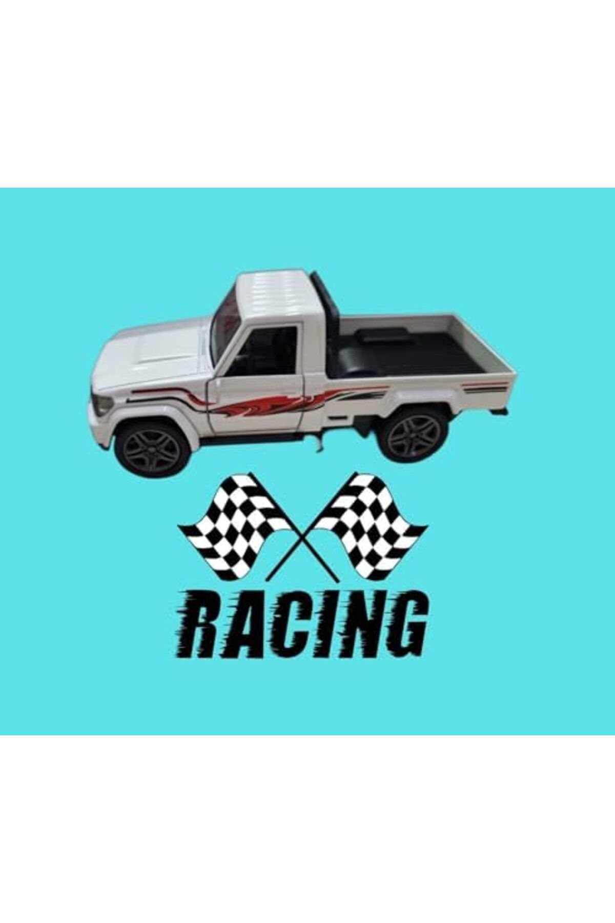 Generic-Mini Pickup Toy Car with Pull Back Action and Front Door Opening Durable Realistic Open Truck Design 9