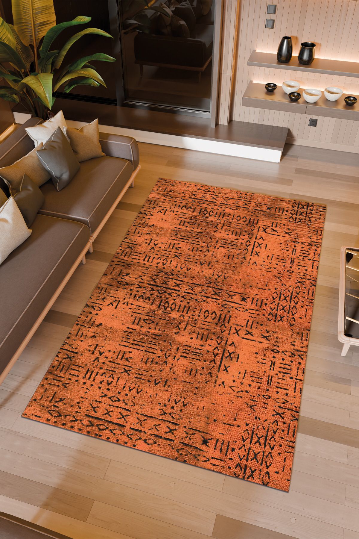 Halıcıoğlu home Dijital Baskı Makinede Yıkanabilir Kaymaz Taban Salon Halısı Yatak Odası Halısı & Yolluk Modelleri