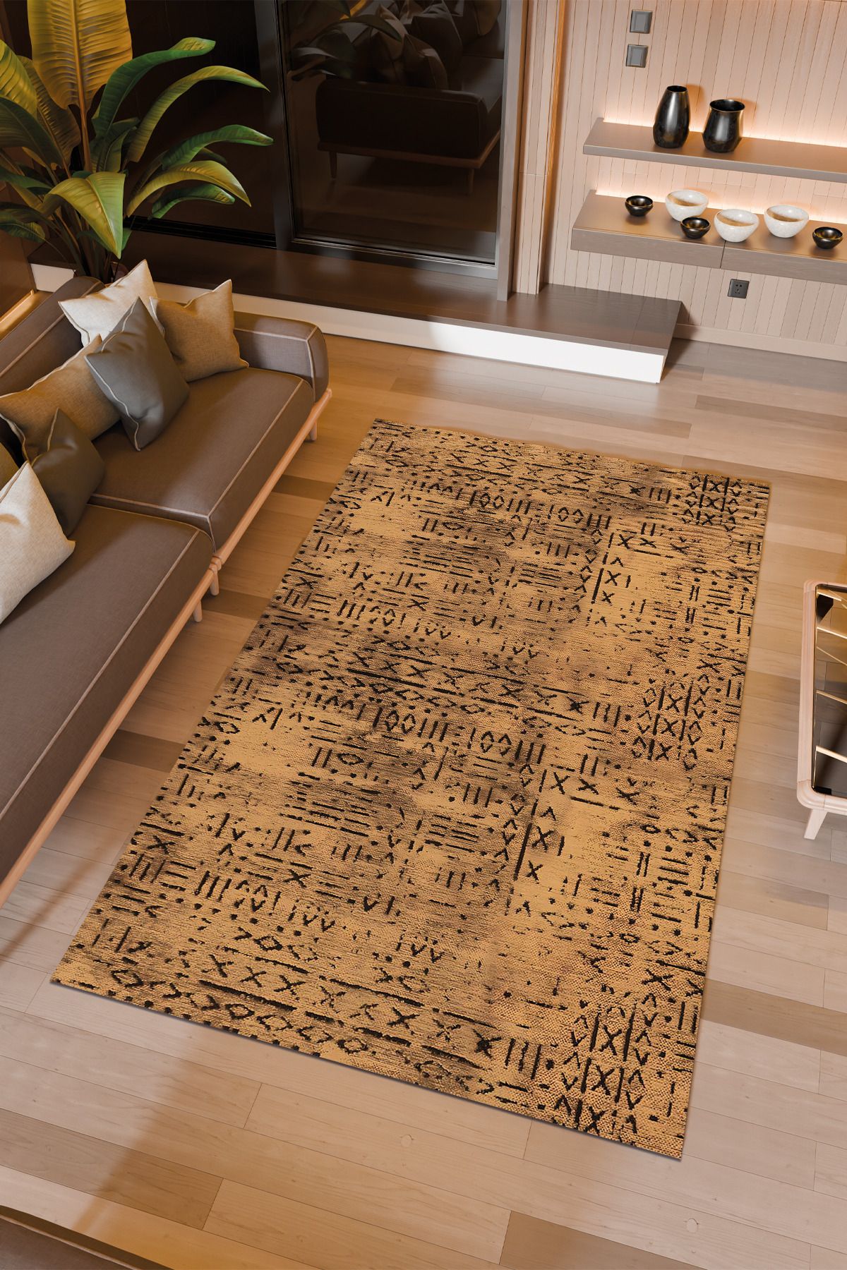 Halıcıoğlu home Dijital Baskı Makinede Yıkanabilir Kaymaz Taban Salon Halısı Yatak Odası Halısı & Yolluk Modelleri