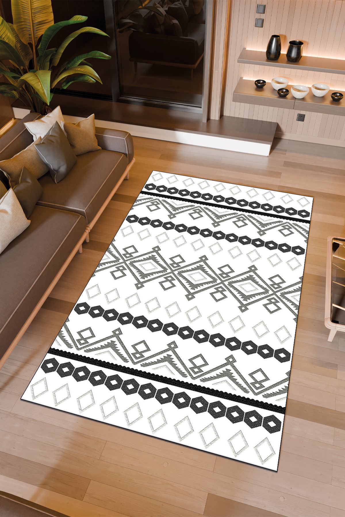 Halıcıoğlu home Dijital Baskı Makinede Yıkanabilir Kaymaz Taban Salon Halısı Yatak Odası Halısı & Yolluk Modelleri