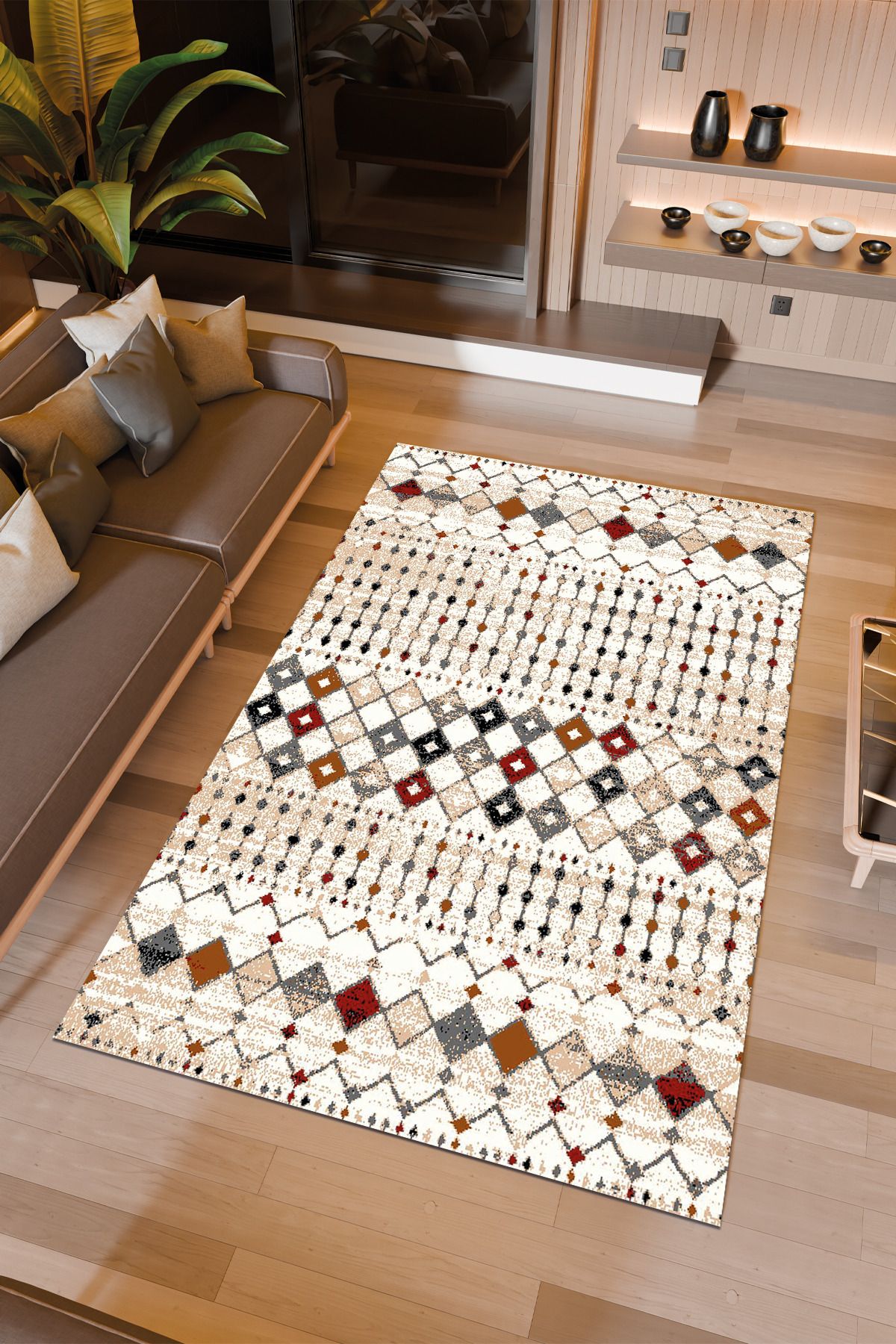Halıcıoğlu home Dijital Baskı Makinede Yıkanabilir Kaymaz Taban Salon Halısı Yatak Odası Halısı & Yolluk Modelleri