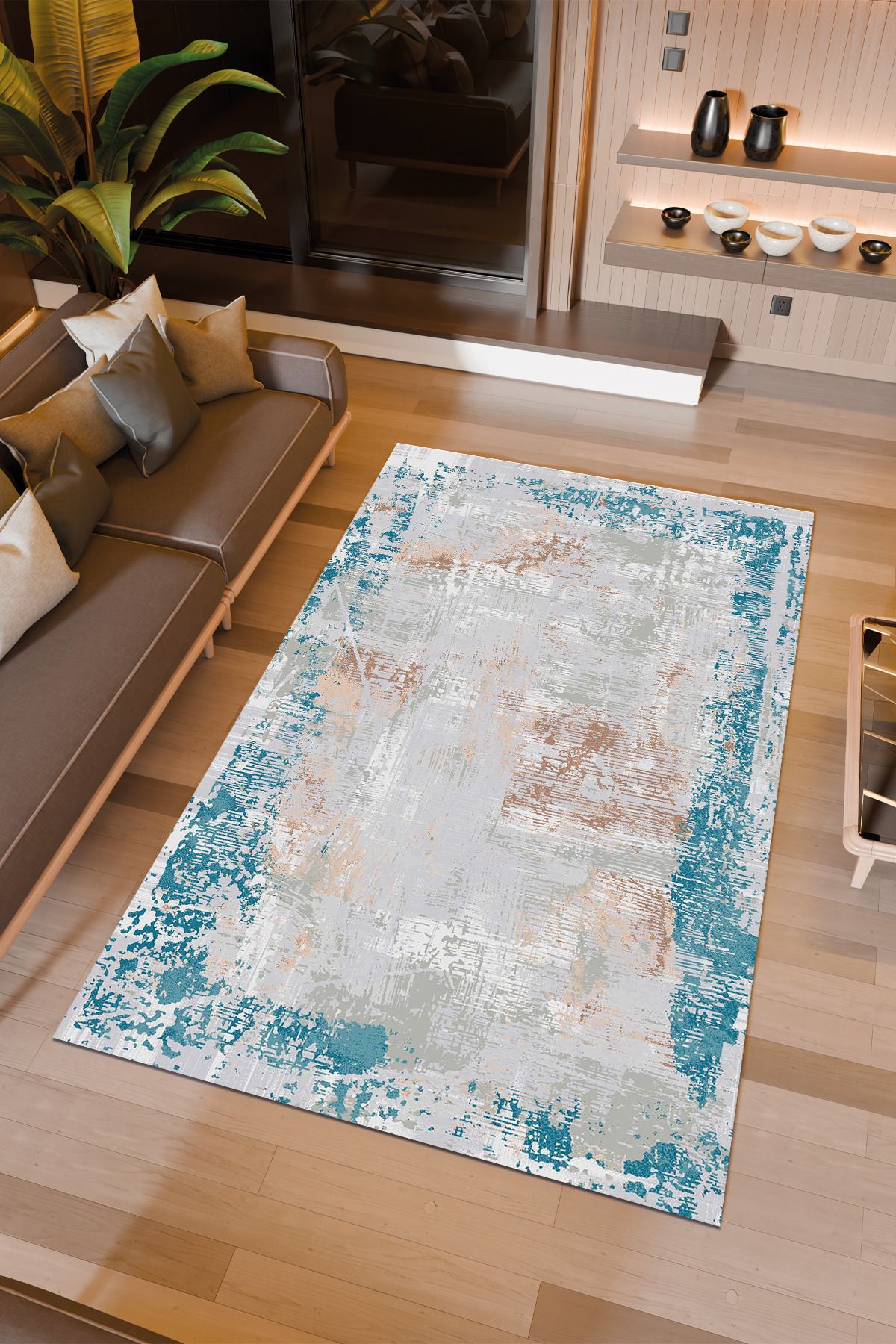 Halıcıoğlu home Dijital Baskı Makinede Yıkanabilir Kaymaz Taban Salon Halısı Yatak Odası Halısı & Yolluk Modelleri