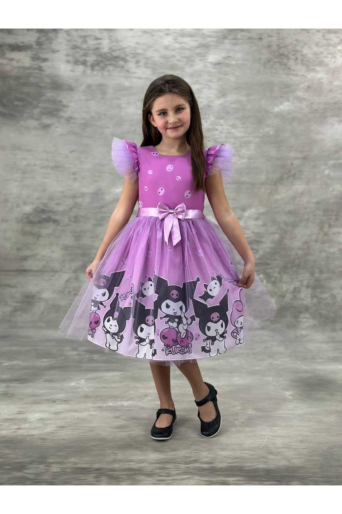 Genel Markalar Kuromi Ve My Melody Çocuk Elbisesi Doğum Günü Parti Kostümü
