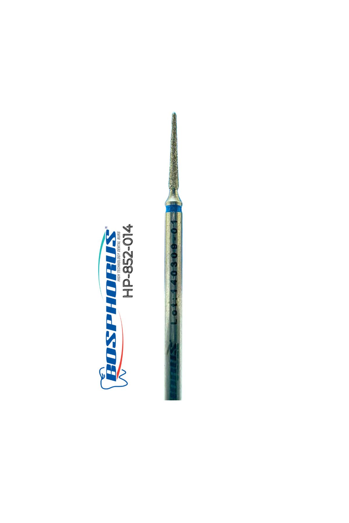 Bosphorus Tekmetal Kuru Manikür Ucu YUVARLAK UZUN 014 MM Doğal Elmas Freze Manikür Uc Törpü Makinası Ucu İSO ve CE Onay