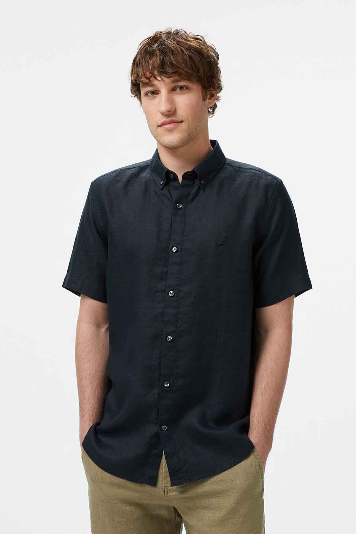 Nautica Erkek Classic Fit Gömlek - Siyah