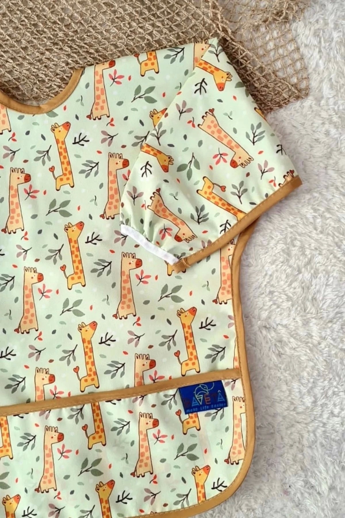 Babydonat Forest Desenli Sıvı Geçirmez Unisex Aktivite Ve Mama Önlüğü 6-24 Ay fotoğrafı 4 (önizleme)