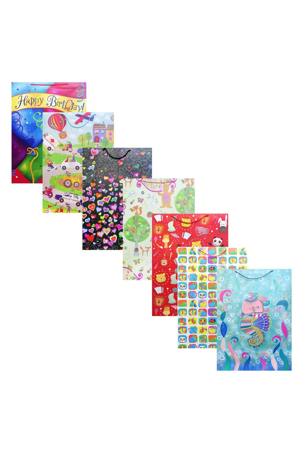 Salamandra Set Of 7 Paper Gift Bag Models 51x18x72cm - One Size