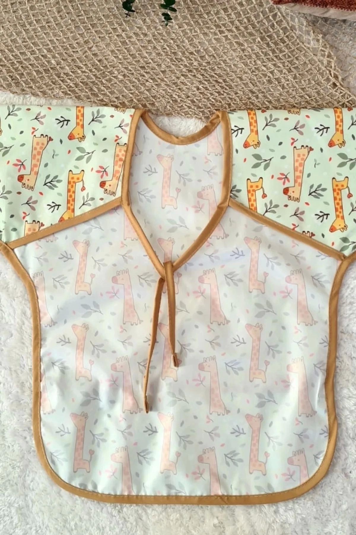 Babydonat Forest Desenli Sıvı Geçirmez Unisex Aktivite Ve Mama Önlüğü 6-24 Ay fotoğrafı 6 (önizleme)