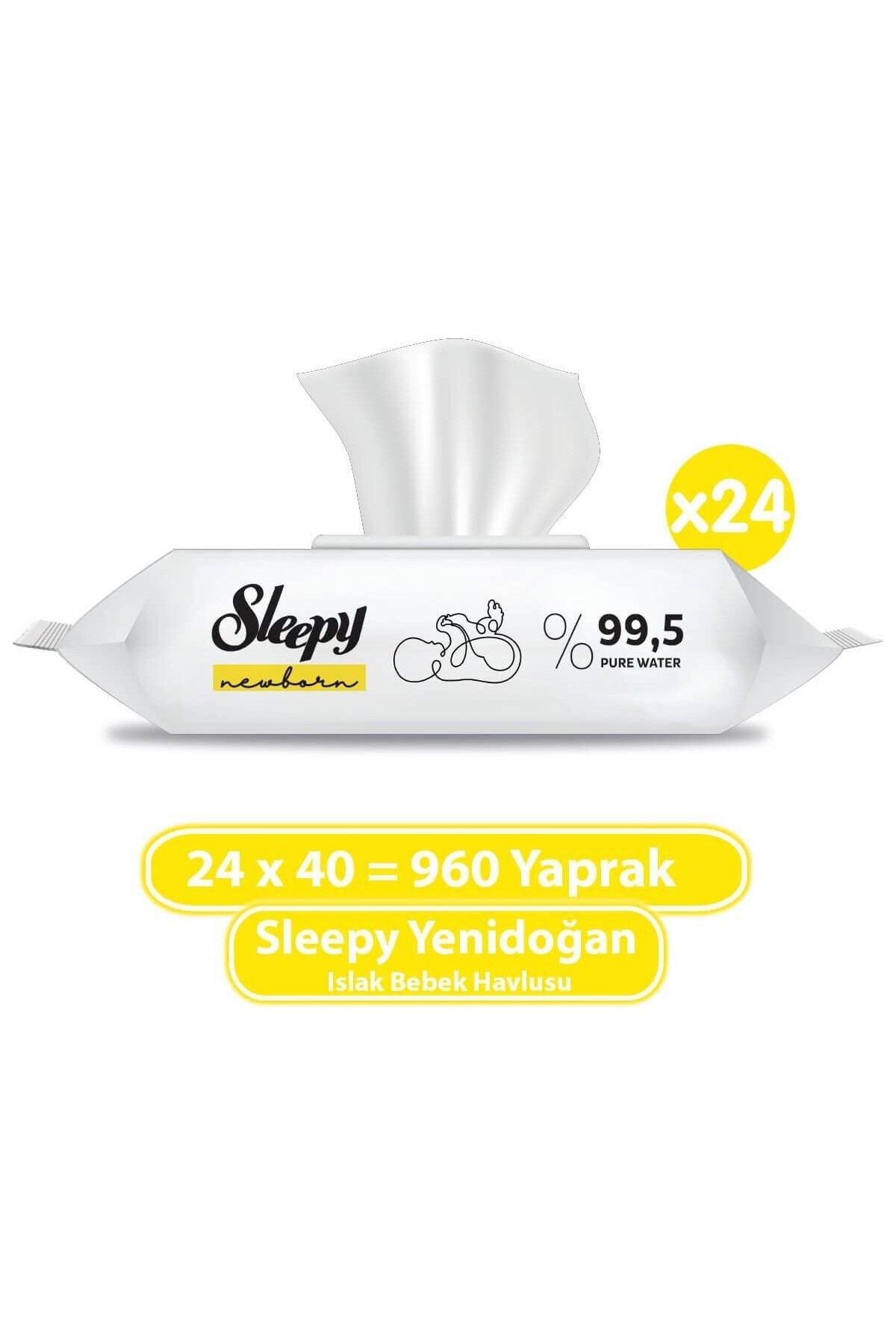 Sleepy Yenidoğan Islak Bebek Havlusu 24x40 (960 Yaprak)