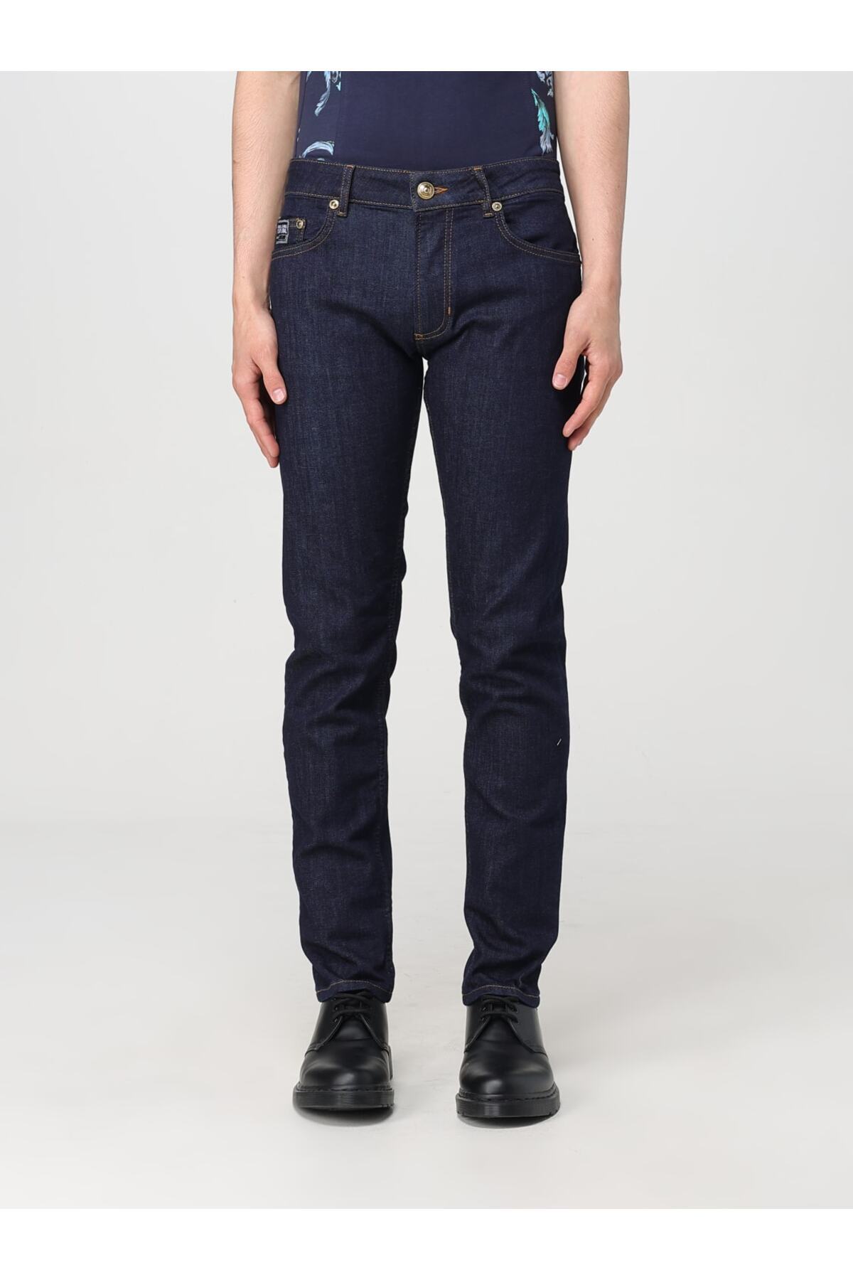 ورساچه شلوار جین مردانه اسلیم فیت، دمپا گشاد، سرمه‌ای، ۷۸GAB5D0CDWA7-904