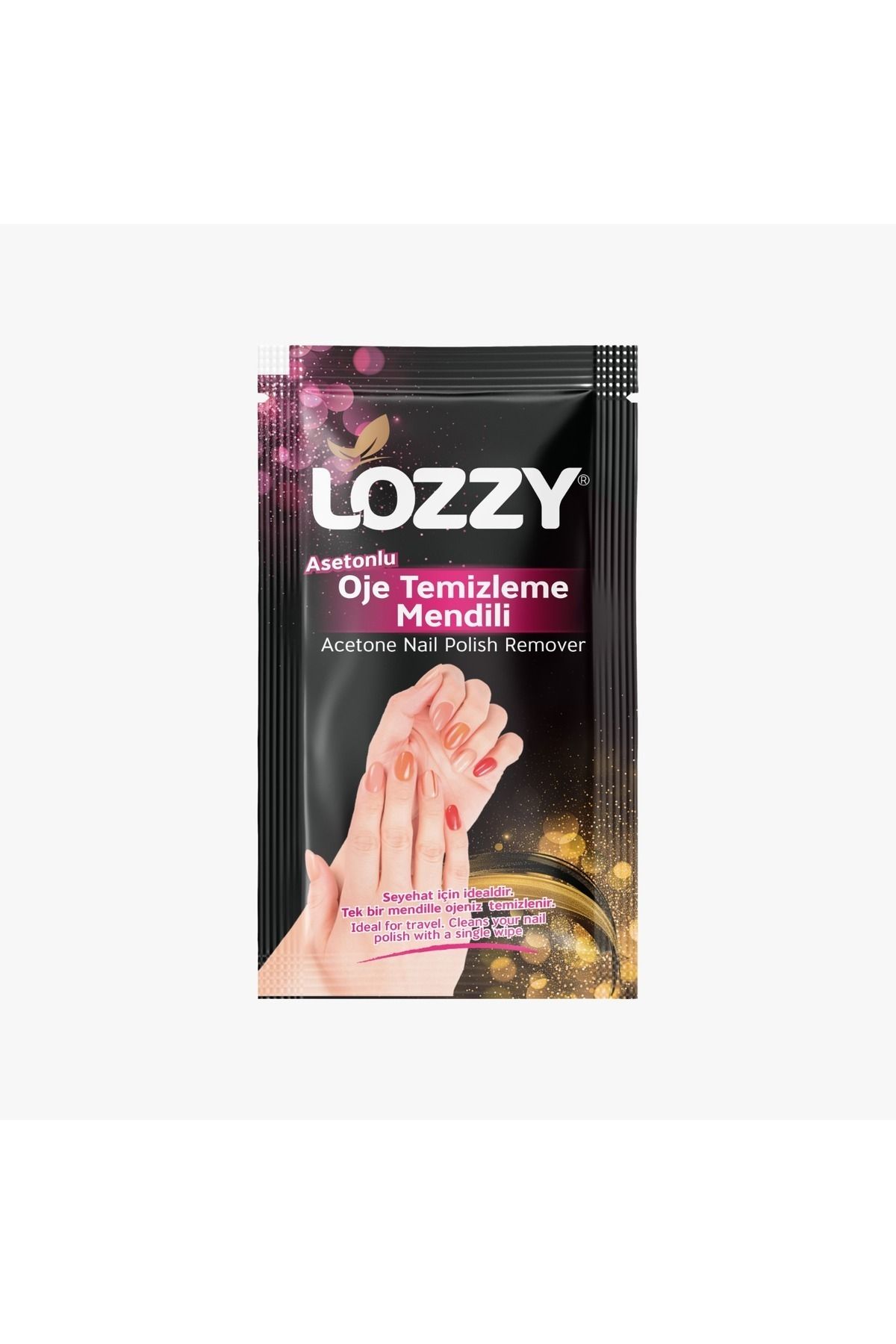Lozzy Asetonlu Oje Temizleme Mendili - 50 Adet-tekli - Naıl Polısh Remover -dısposable-