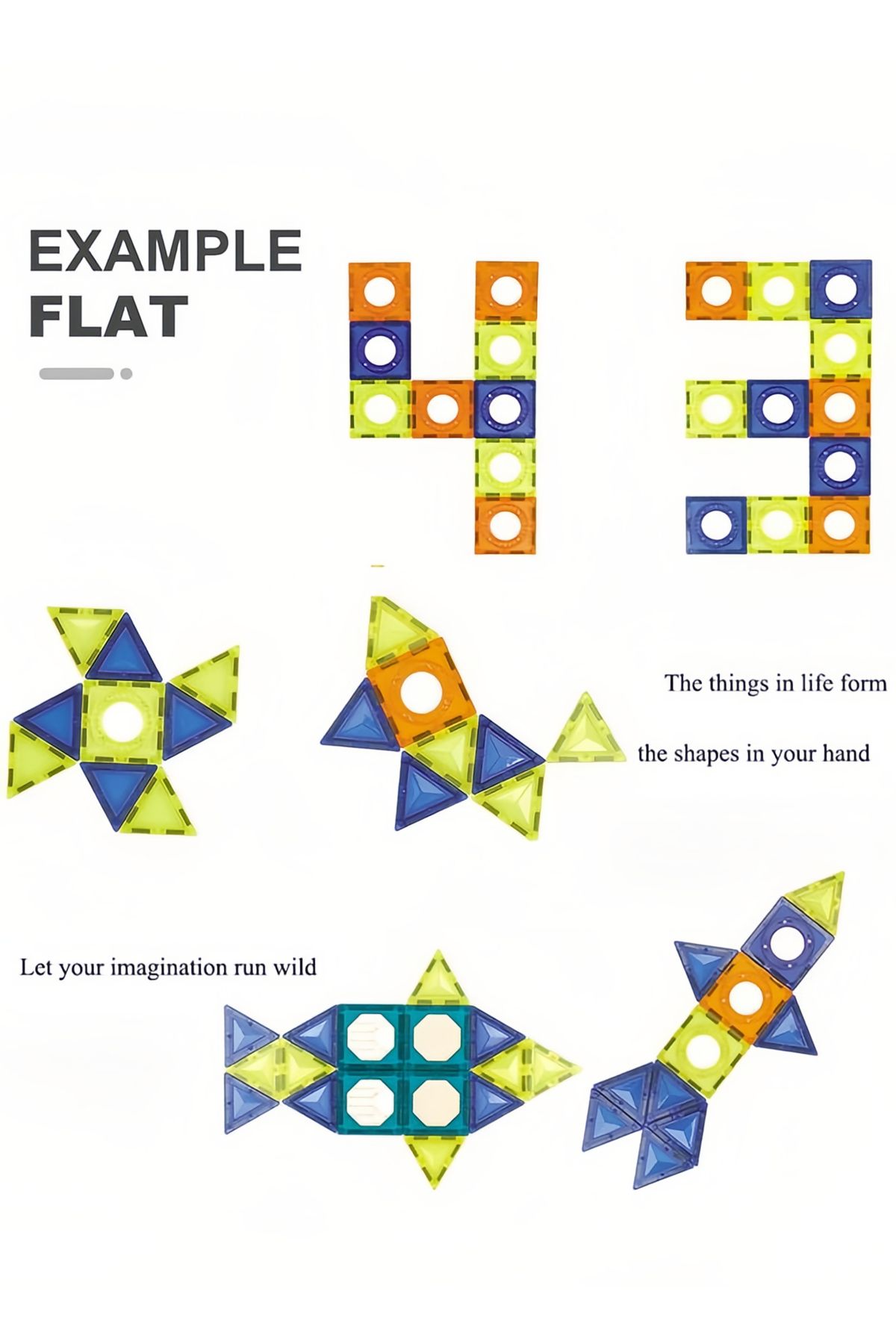 Yelajoy-Magnetic Building Block Set, 158 Pieces, To Train Children's Hands-On Ability, Suitable for Children 5