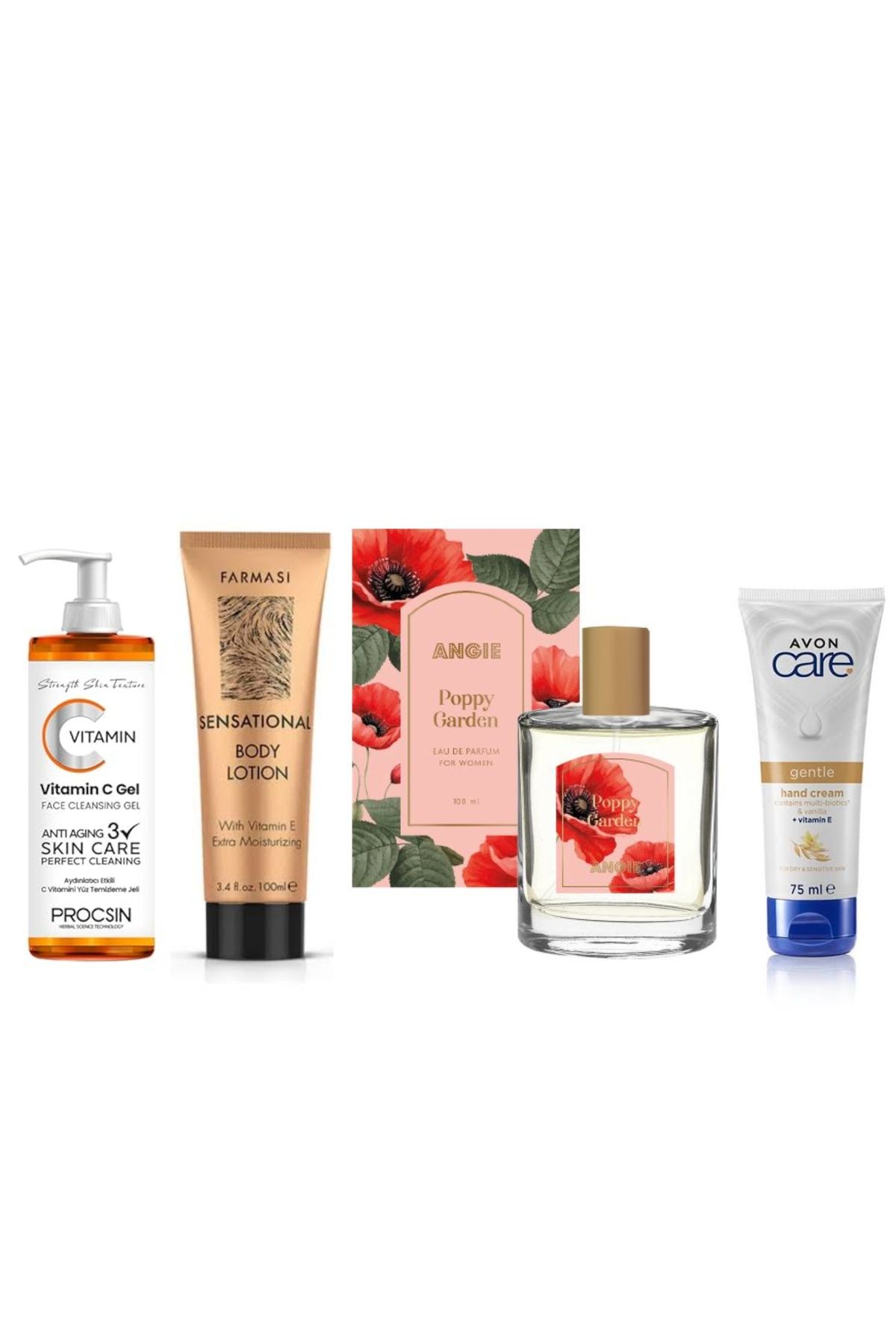 Angie Poppy Garden 100ml EDP 4lü Kadın Parfüm Seti