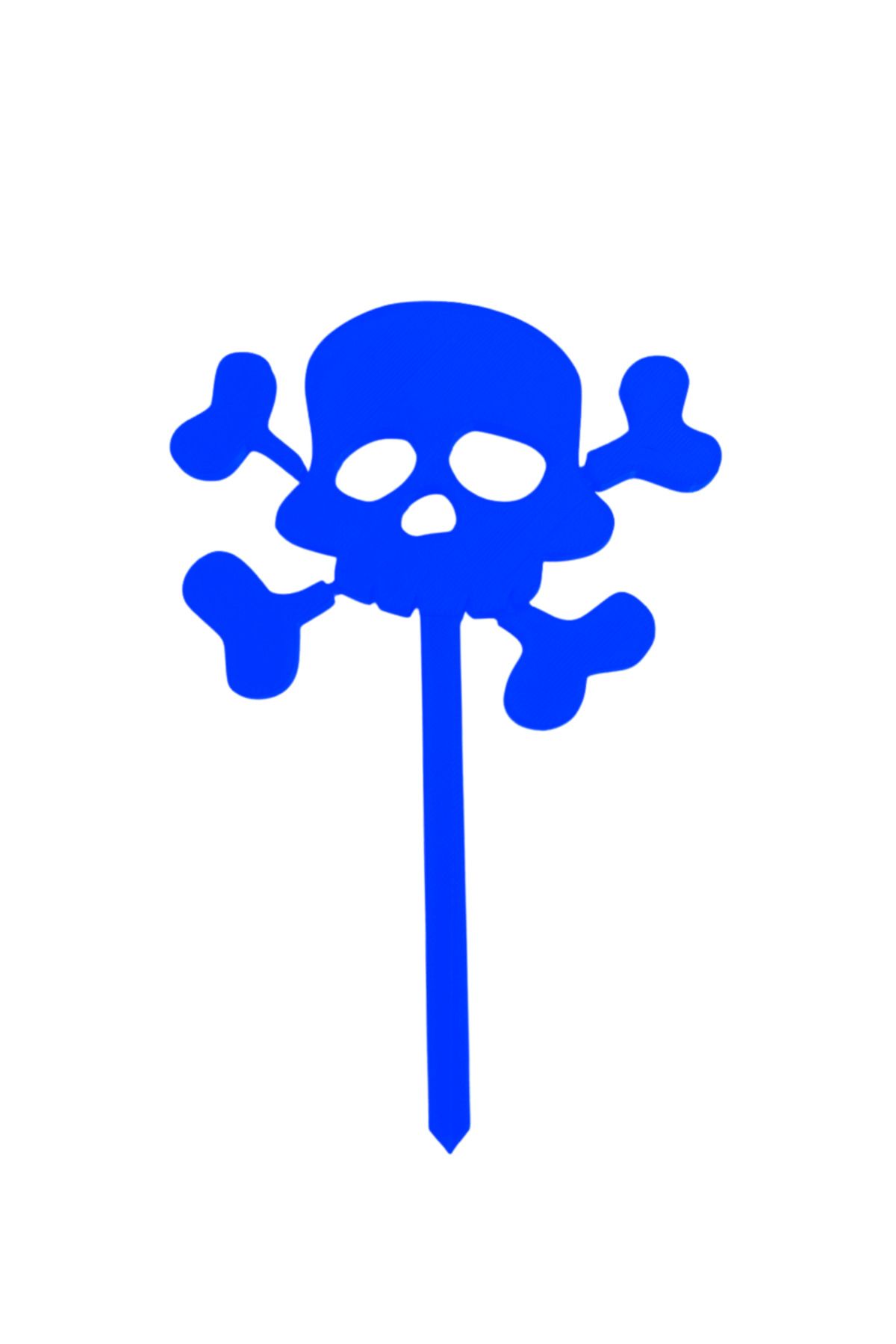 OEM Decoratiune "skull Stake" Craniu Amuzant, Halowwen Garden 16,5 X 11 Cm Albastru - All Ages