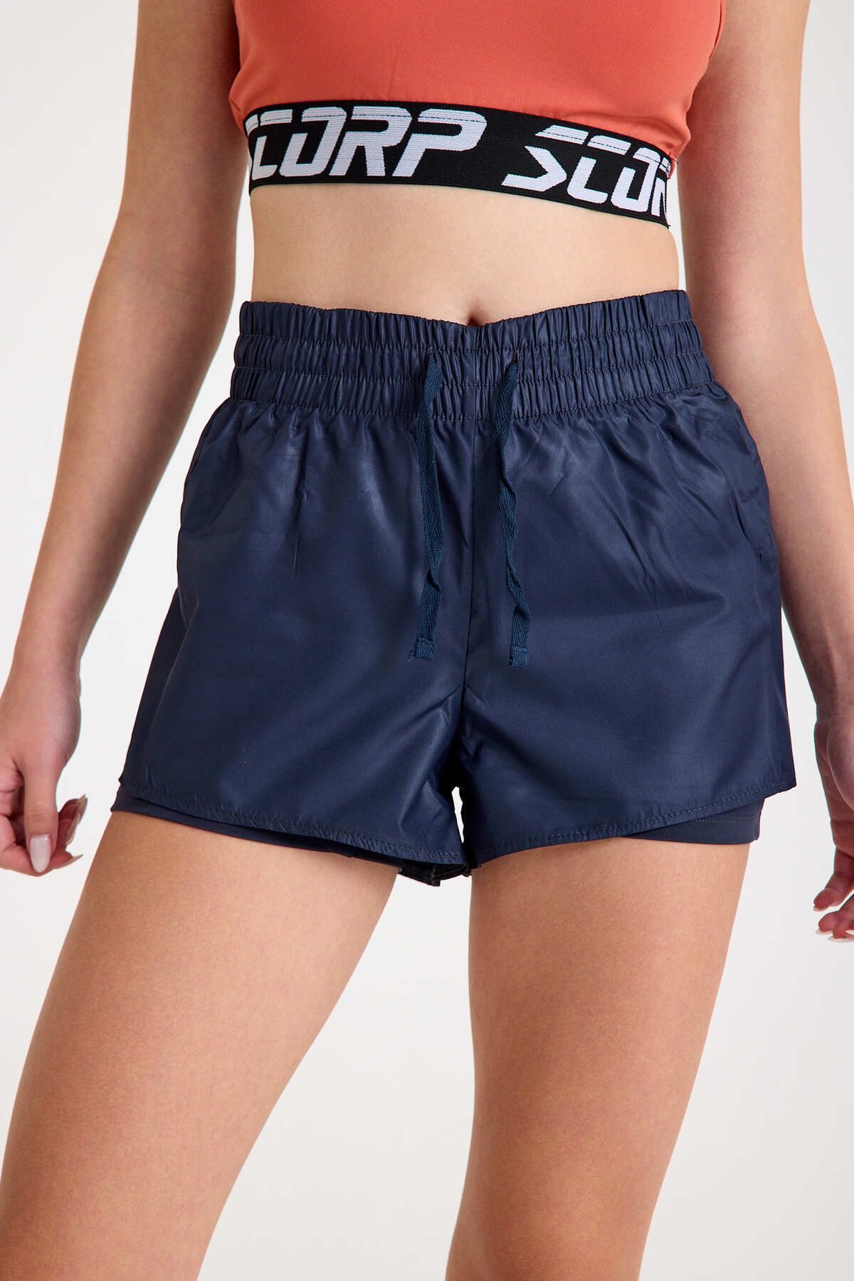 Chloe Kısa Taytlı Kadın Şort Navy - 8