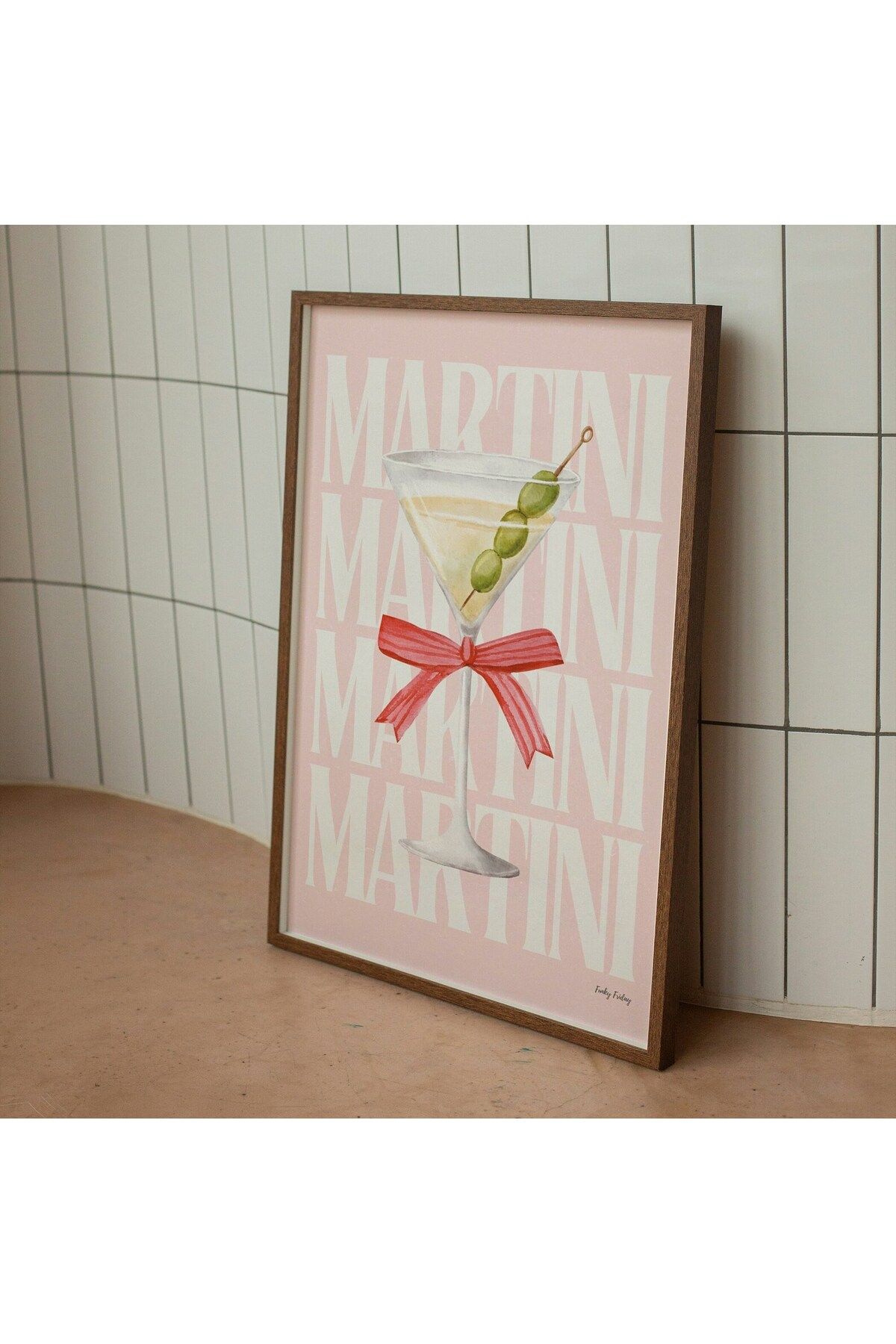 HOME365 Martini Kokteyl Poster, Çerçevesiz Modern Poster