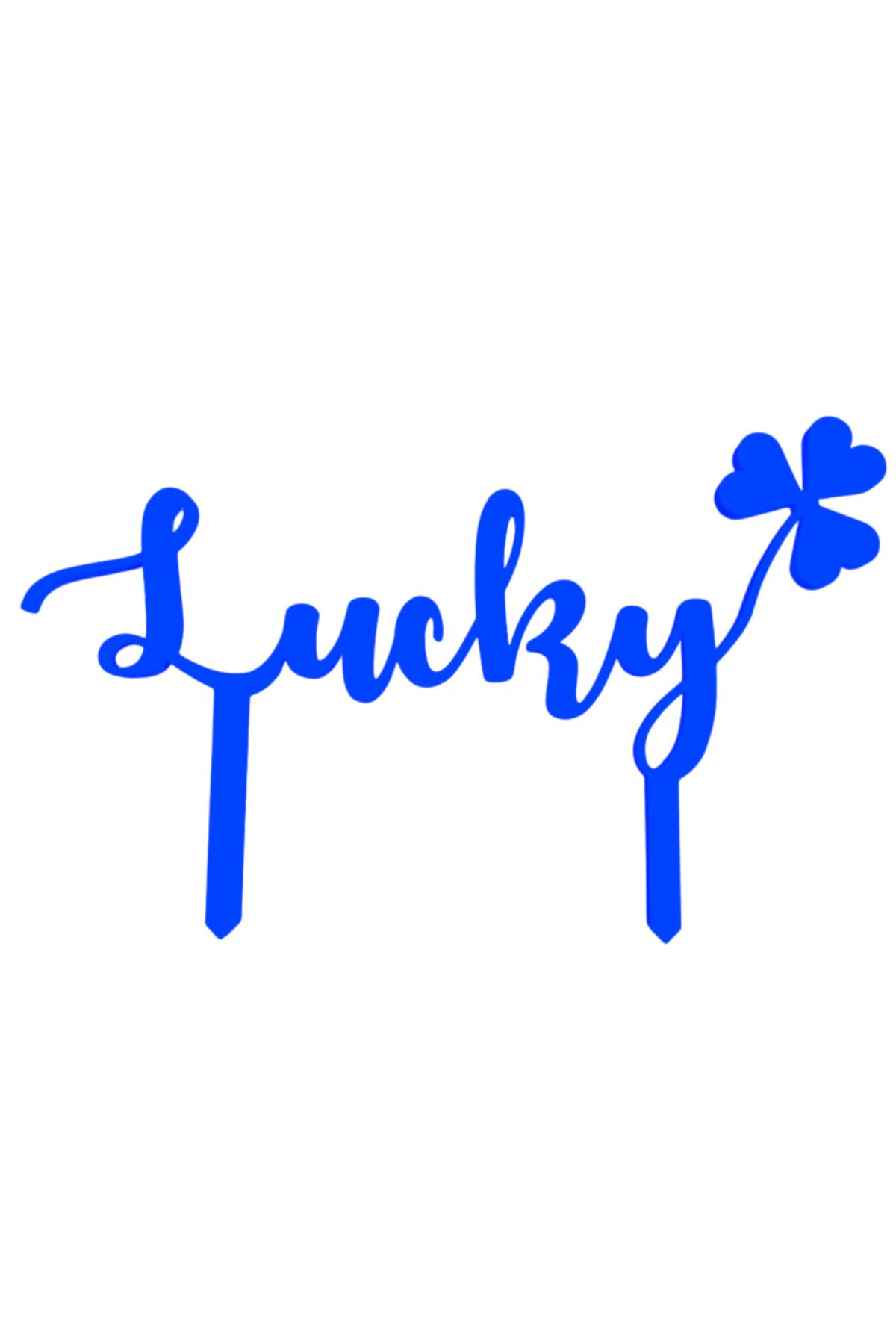OEM Decoratiune Tort, "lucky" Topper Happiness Of Fortune, Fericitul Moment 12x 23 Cm Albastru - All Ages