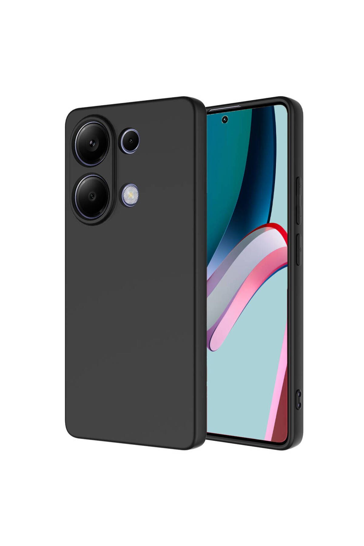 HTstore Xiaomi Uyumlu Redmi Note 13 4G Kılıf Zore Mara Lansman Kapak-Siyah