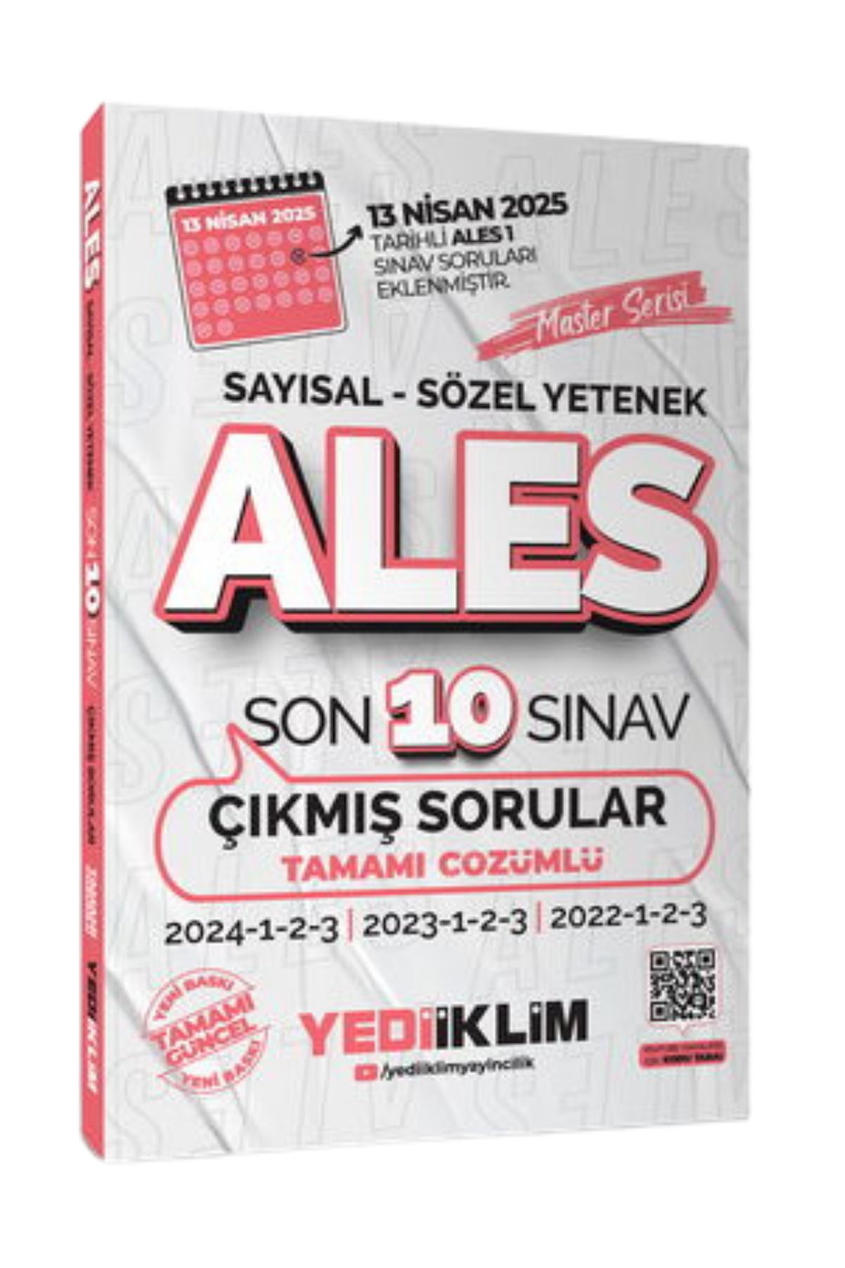 Yediiklim Yayınları ALES Master Serisi Sayısal-Sözel Yetenek Çözümlü Son 10 Sınav Çıkmış Sorular-13 Nisan 2025 Ales
