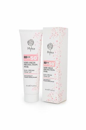 Myhica 50+ Spf Ton Eşitleyici Pembe Yüz Güneş Kremi 50 Ml
