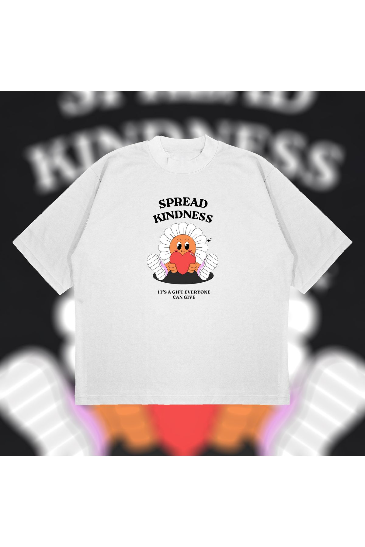 Tarzsokak Spread Kindness Oversize Unisex Pamuklu Nefes Alan Kalın Kumaşlı
