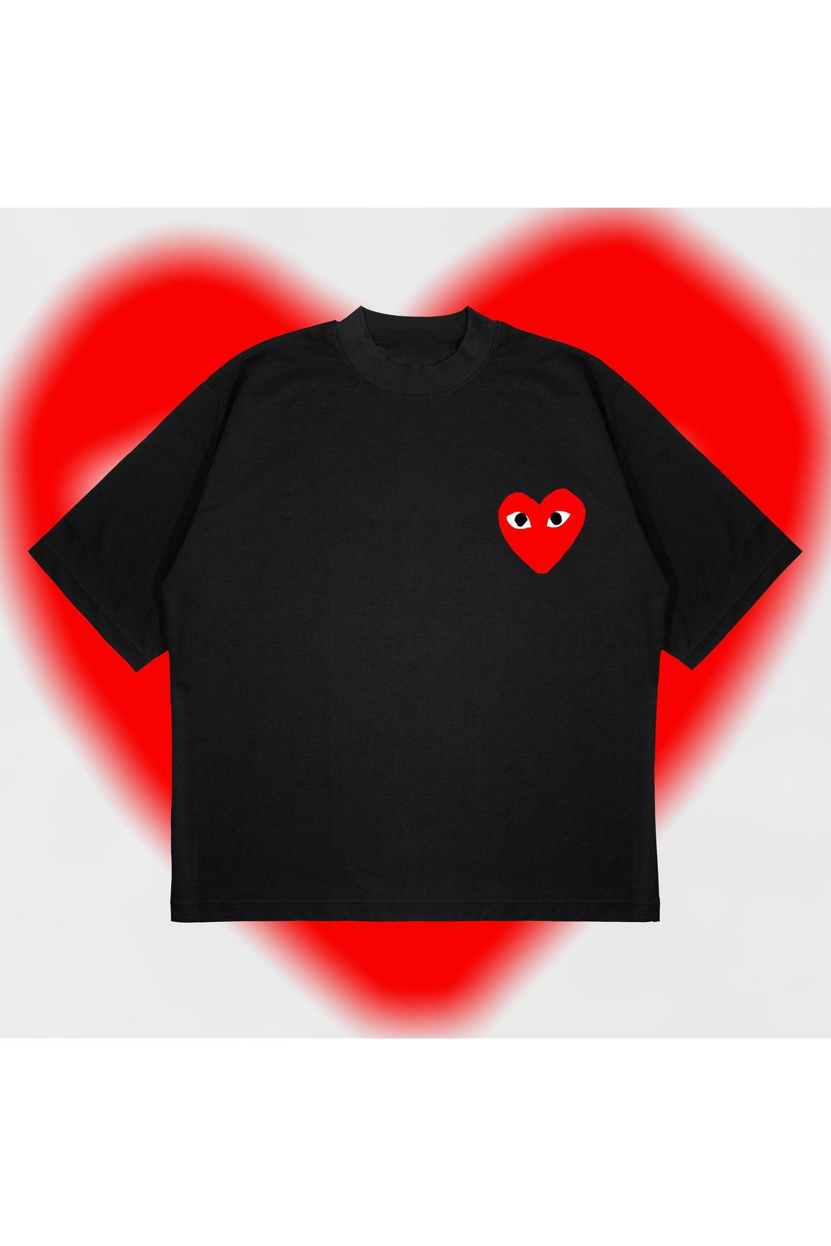 Tarzsokak Comme Des Garçons Oversize Unisex Pamuklu Nefes Alan Kalın Kumaşlı