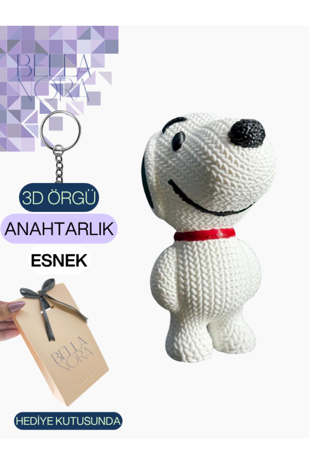 Bellanora Örgü Anahtarlık Sevilen Animasyon Çizgi Film Karakterli Amigurumi Çanta Süsü Özel Hediye Kutusunda