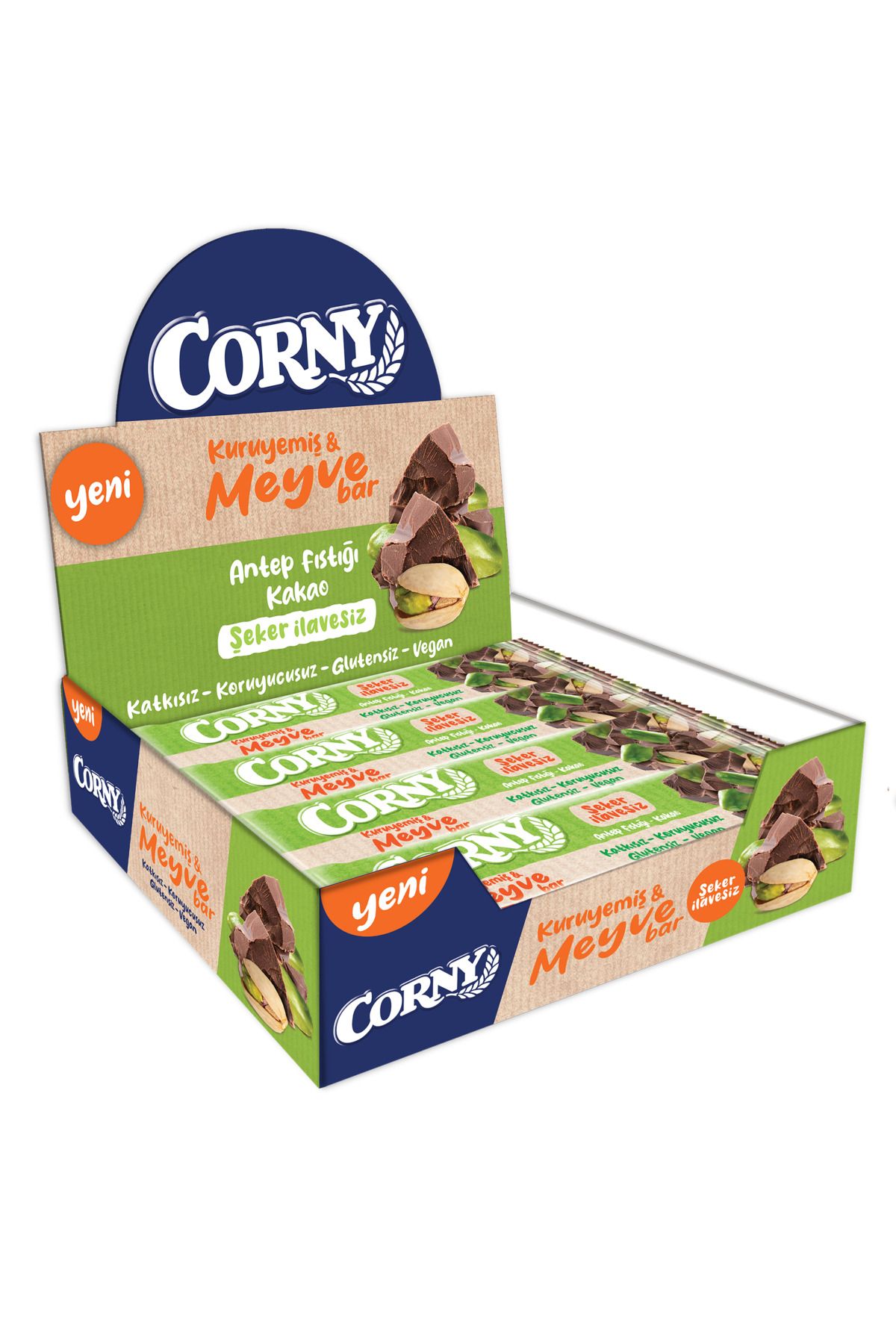 Kuruyemiş Meyve Bar Antep Fıstığı Kakao 35 gr x12li