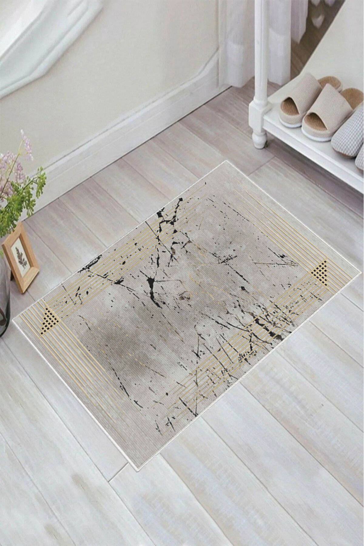 nova century Kaymaz Taban Yıkanabilir Banyo Paspası - Nova Bath Desenli 50*80 Cm