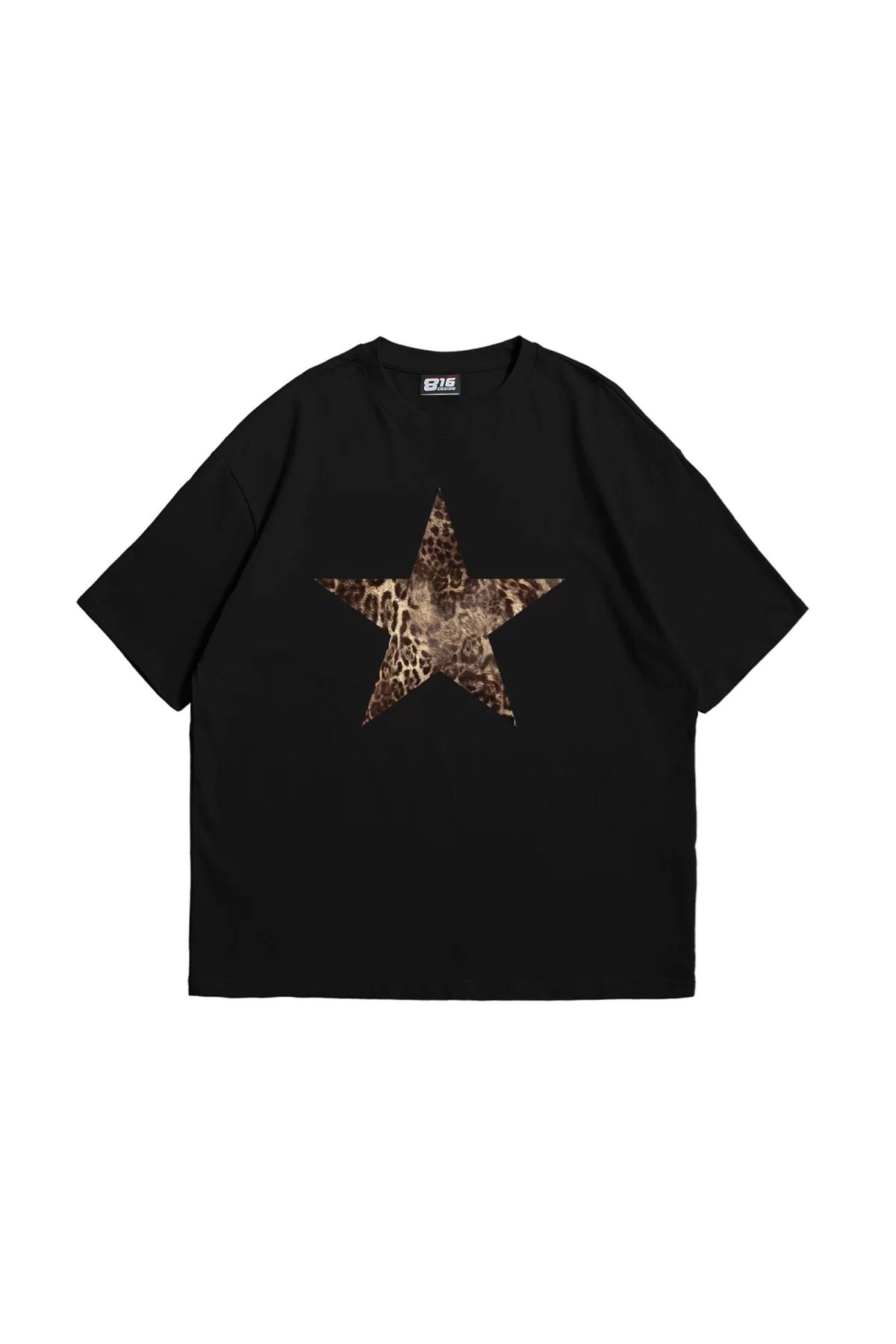 Tarzsokak Starz Leopar Baskılı 24/1 Oversize Unisex Beyaz