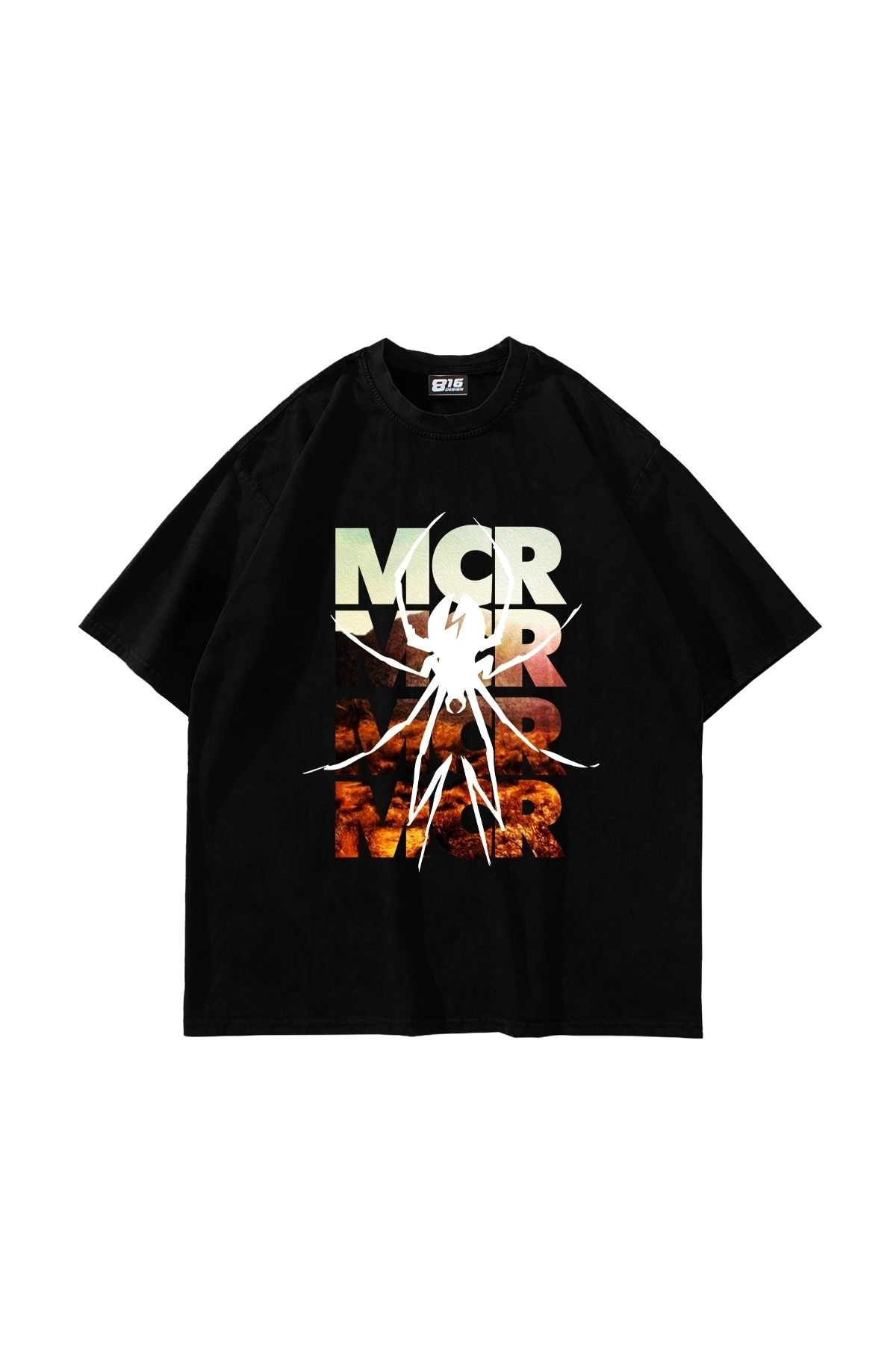 Tarzsokak My Chemical Romance Baskılı Oversize Unisex Siyah