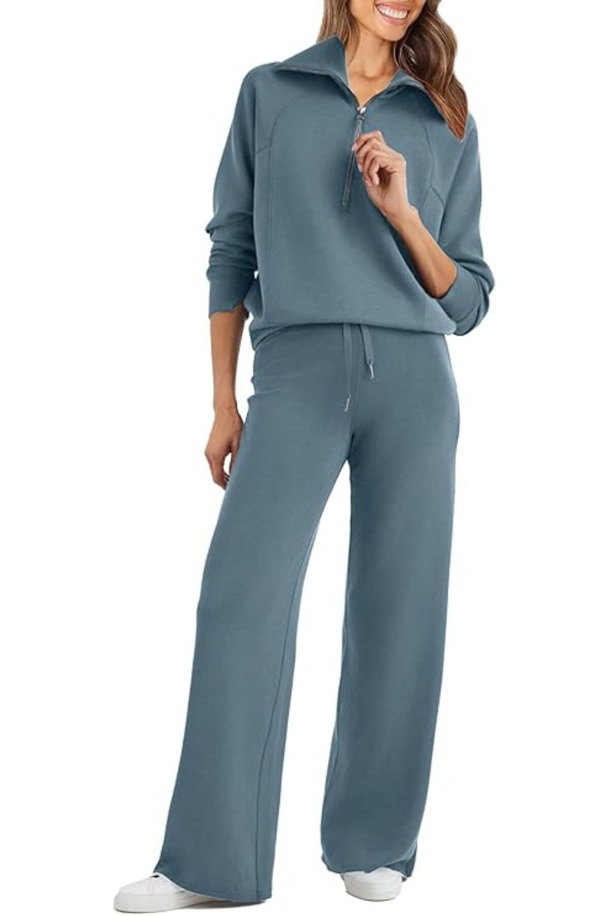 glamaker Oversize Yarım Fermuarlı Sweatshirt ve Pantolon Takımı