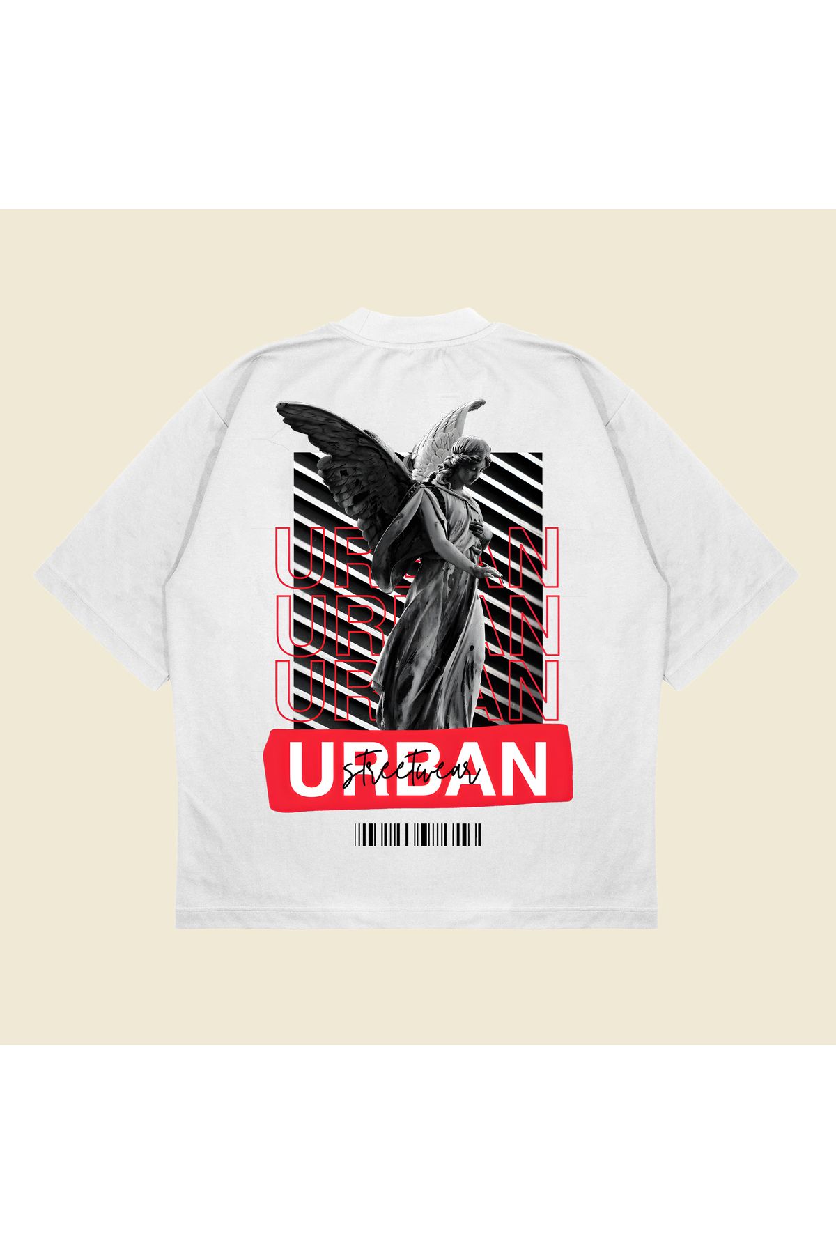 Tarzsokak Urban Baskılı Oversize Unisex Pamuklu Nefes Alan Kalın Kumaşlı