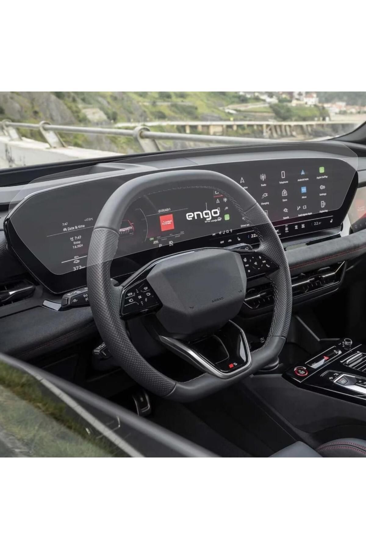 Engo-Audi Q6 Matte Screen Protector Digital Instrument and Multimedia 1