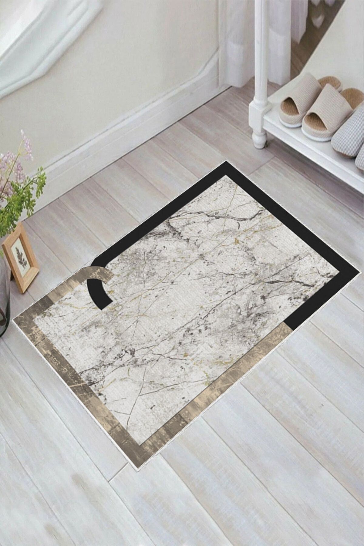 nova century Kaymaz Taban Yıkanabilir Banyo Paspası - Nova Bath Desenli 50*80 Cm