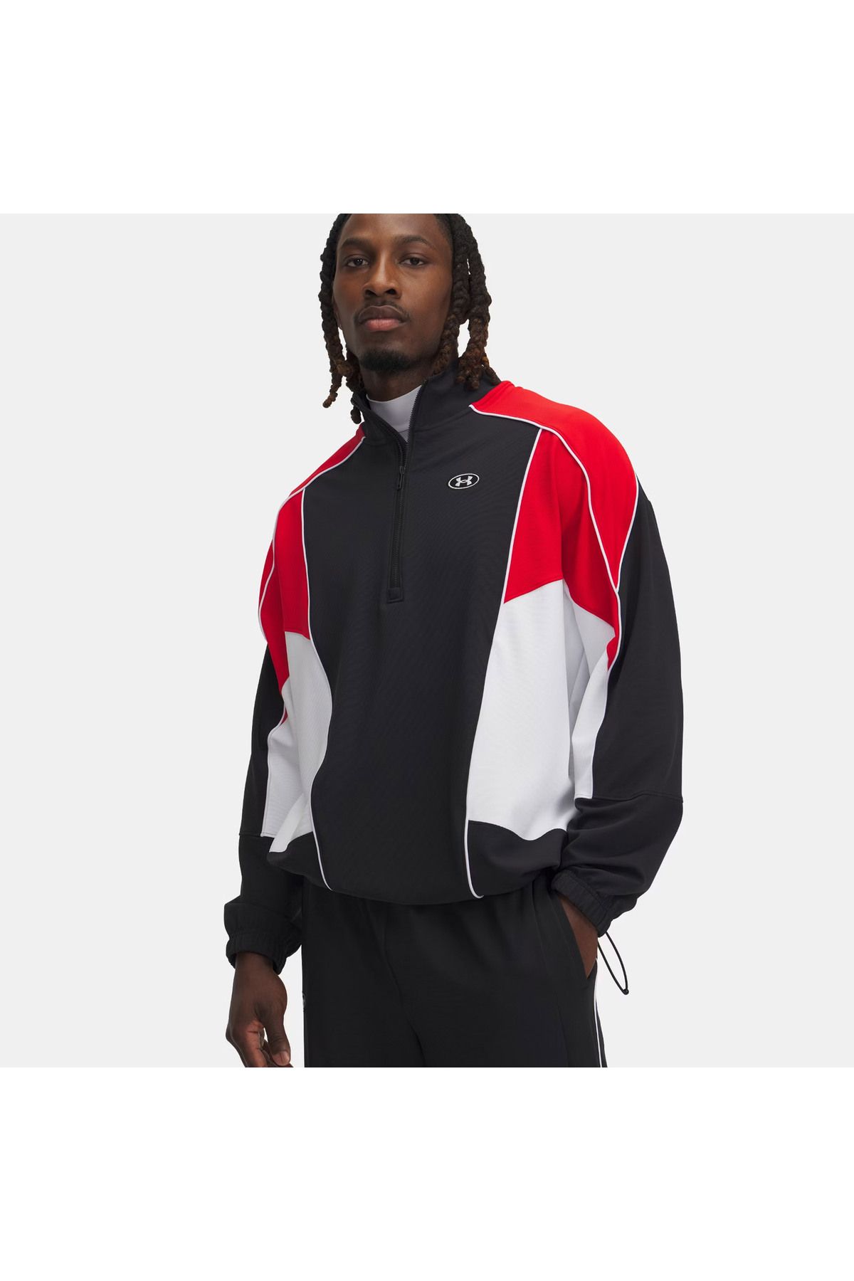 بهترین سطح کت مردانه تریکو Cb مشکی/قرمز Under Armour